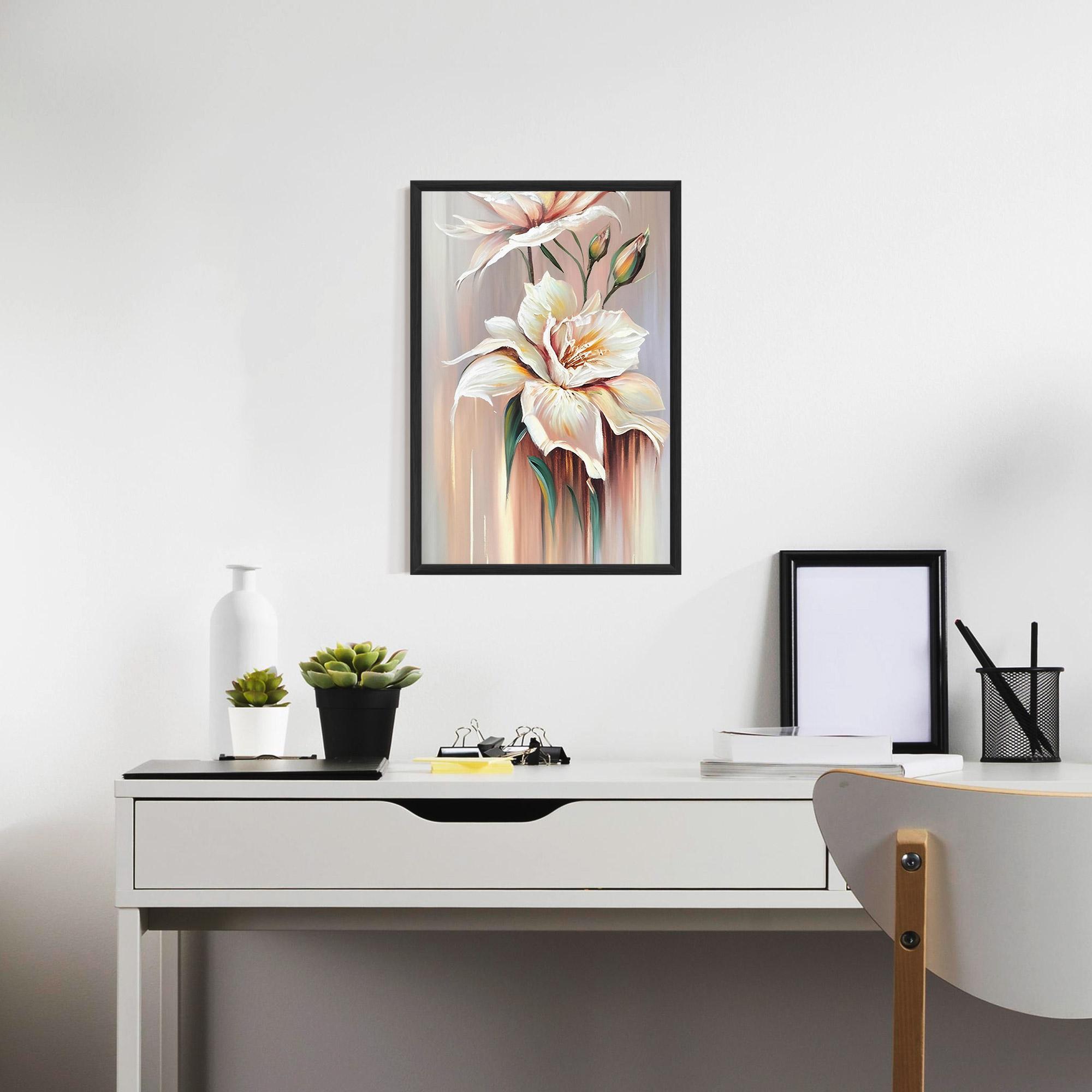 Keretezett Poszter Abstract Lily Painting mockup 7