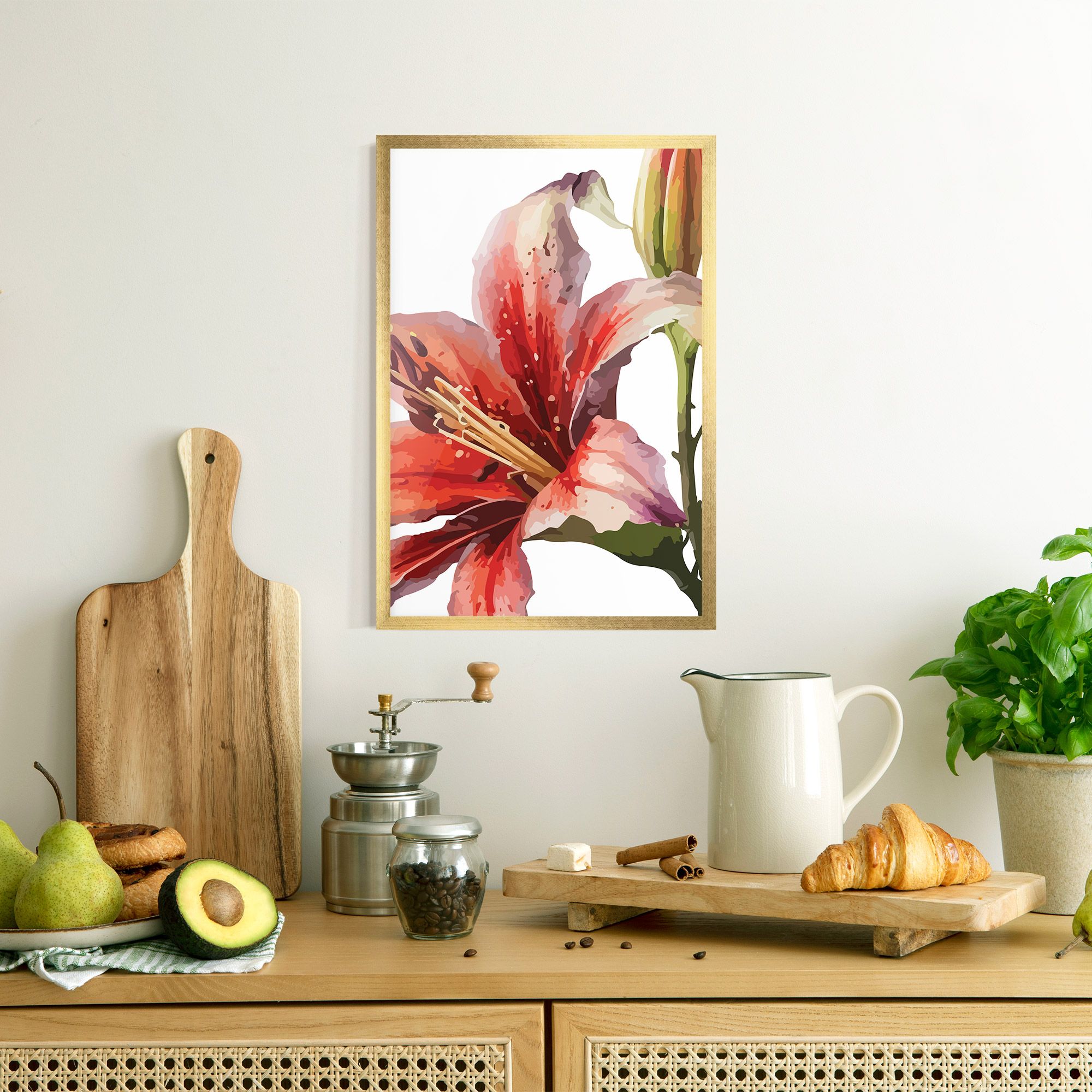 Pretty Red Purple Lily mockup 8