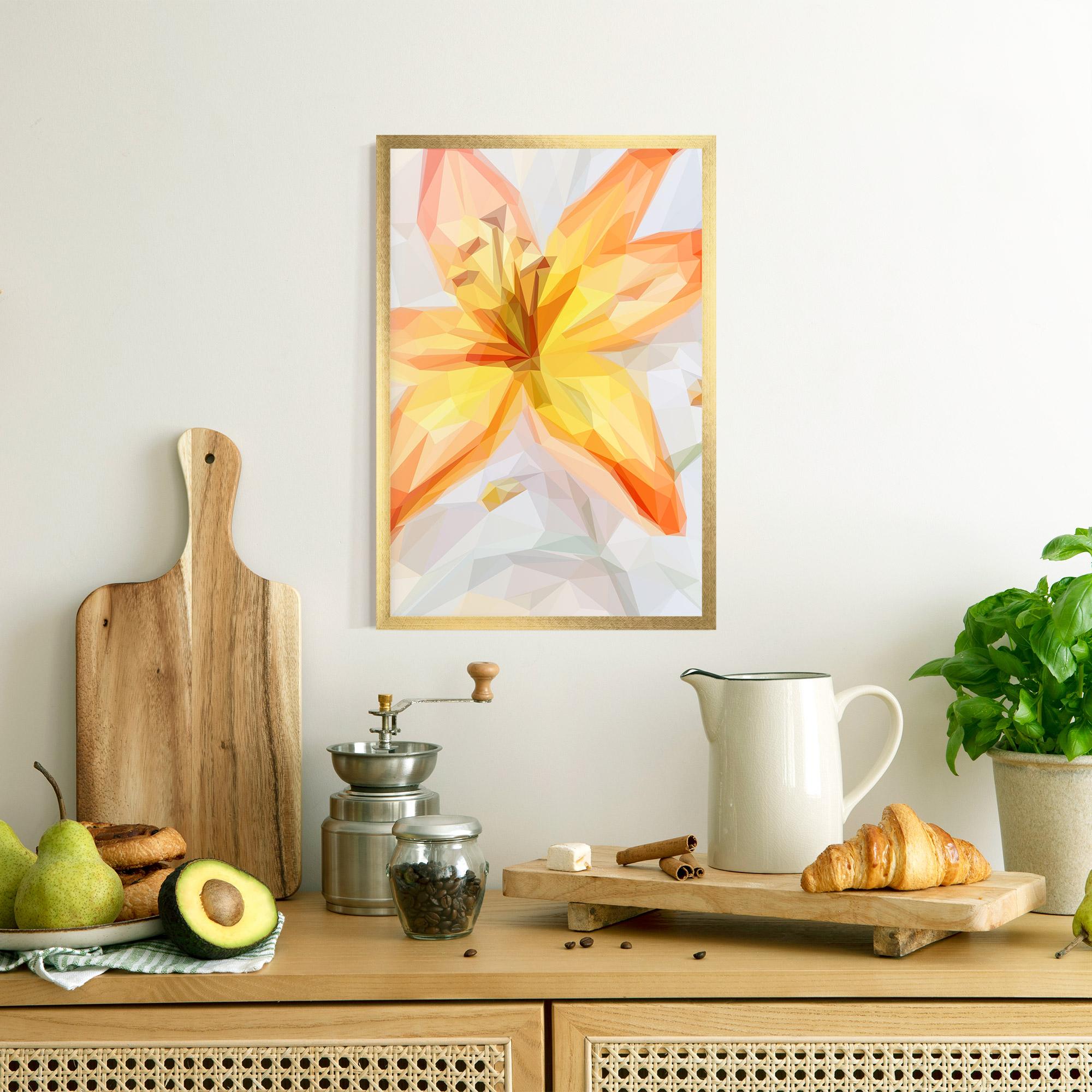 Keretezett Poszter Yellow Orange Lily mockup 8