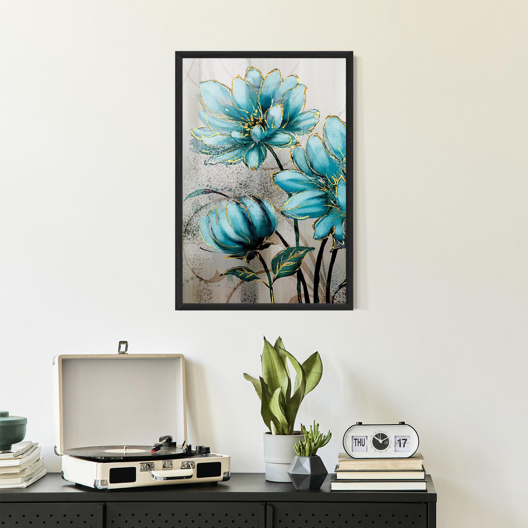 Keretezett Poszter Bujori Albastri mockup 2