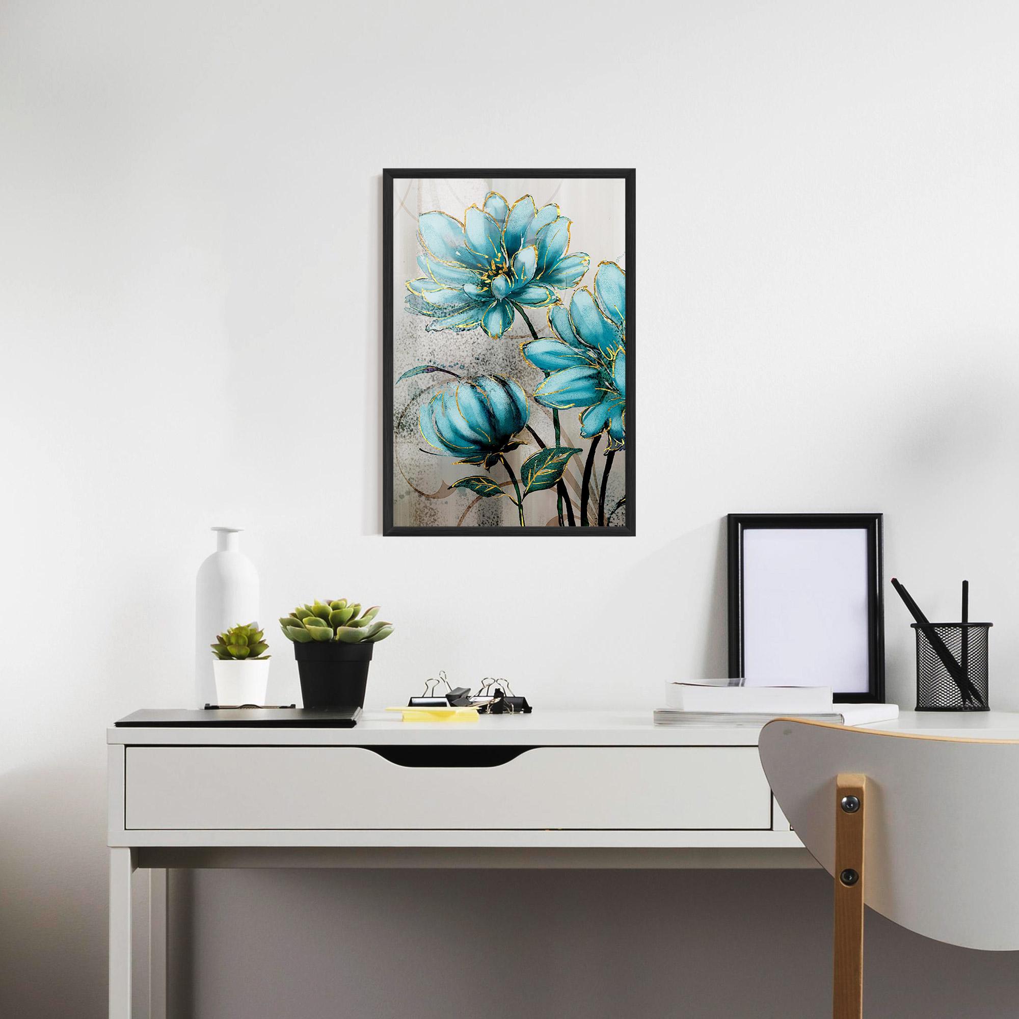 Keretezett Poszter Bujori Albastri mockup 7