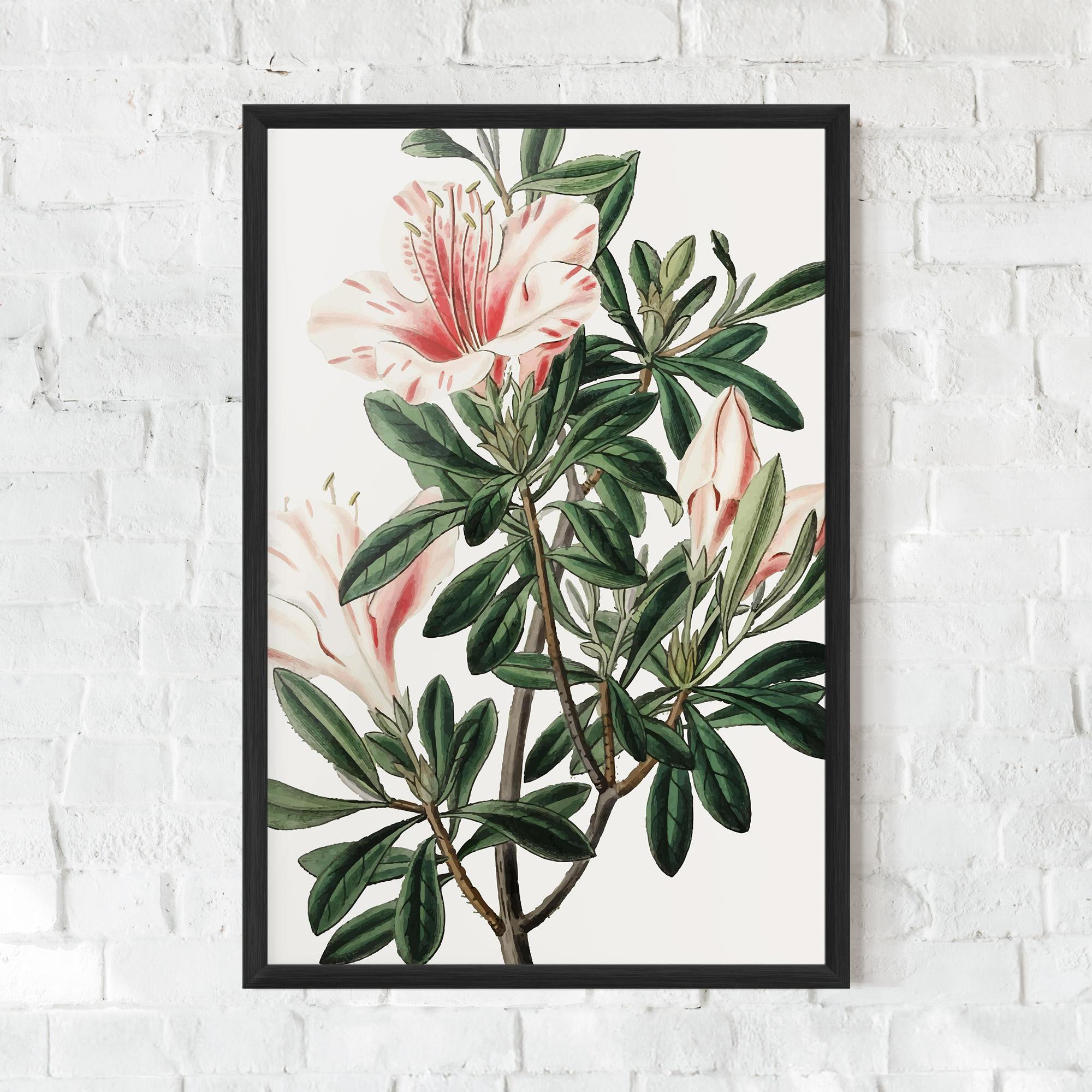 Keretezett Poszter Exotic White Red mockup 0