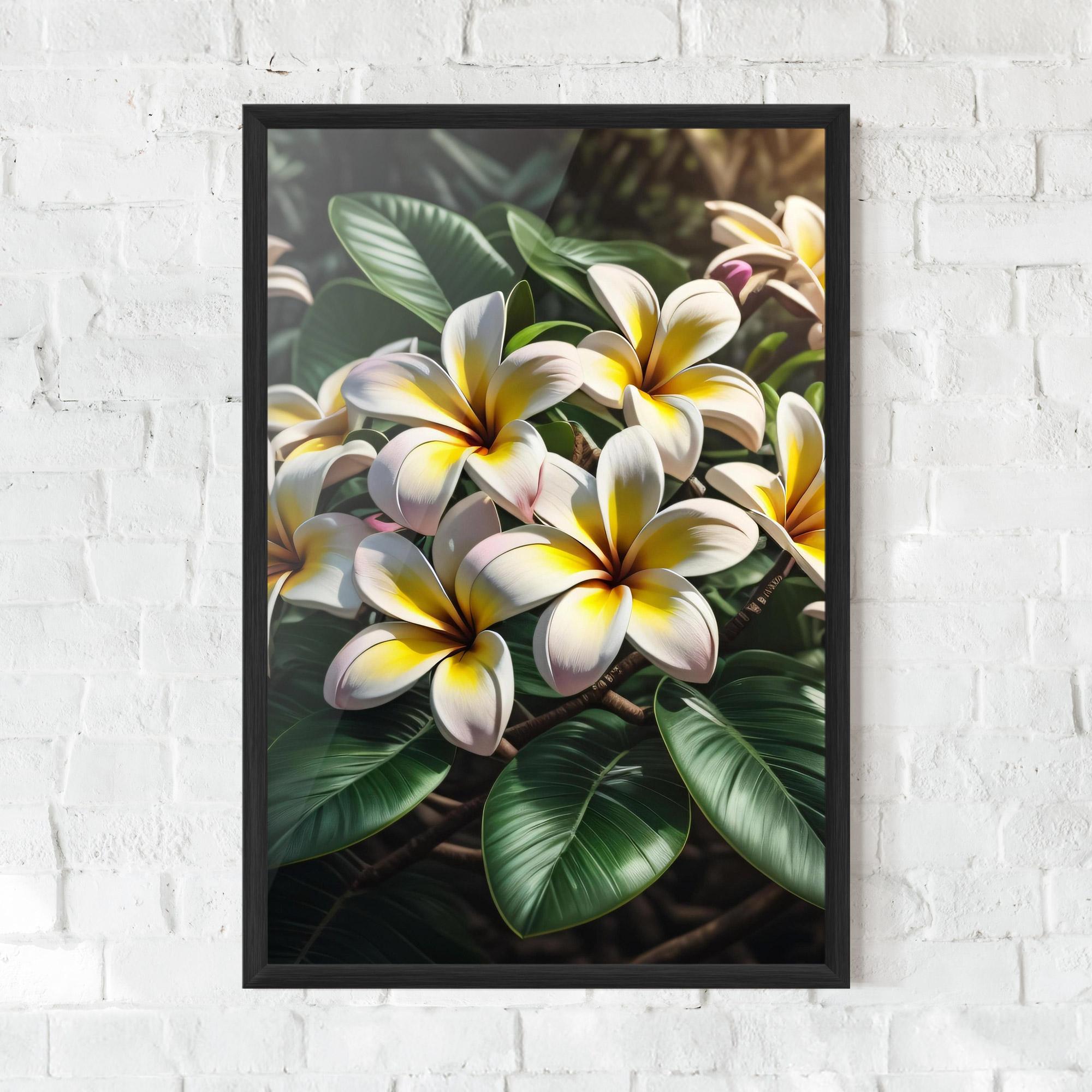 Keretezett Poszter Exotic White Yellow mockup 0