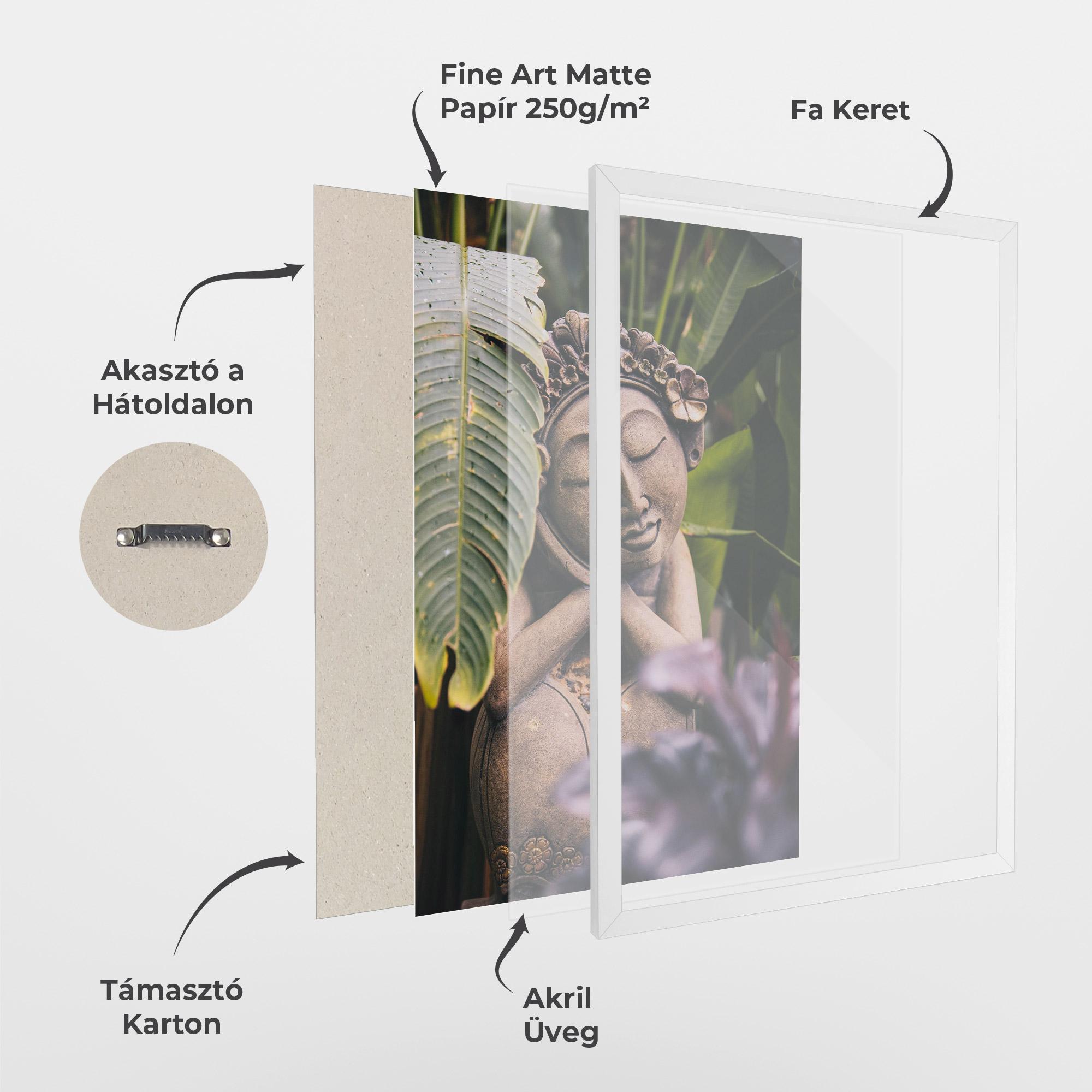 Keretezett Poszter Exotic Statue mockup 1