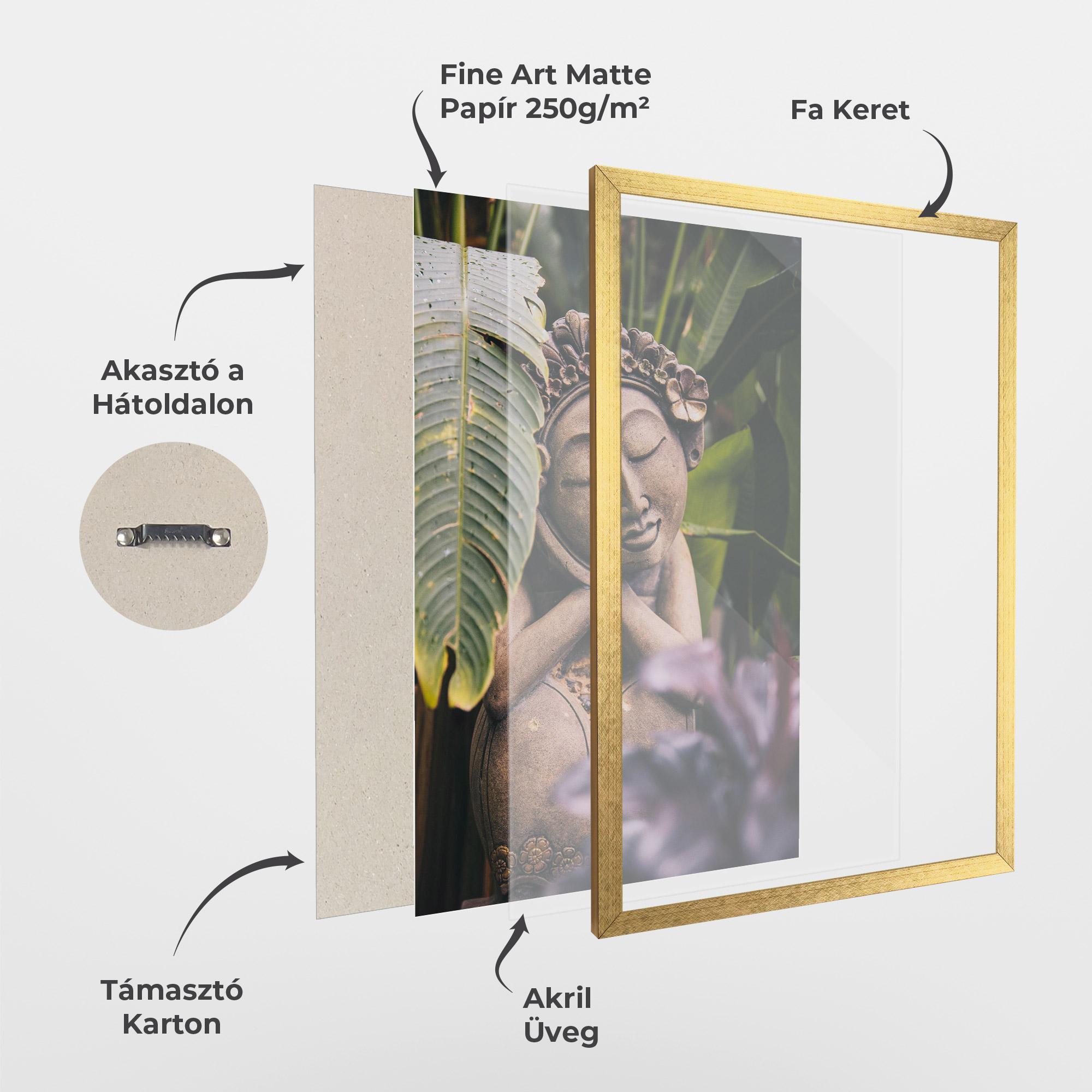 Keretezett Poszter Exotic Statue mockup 1