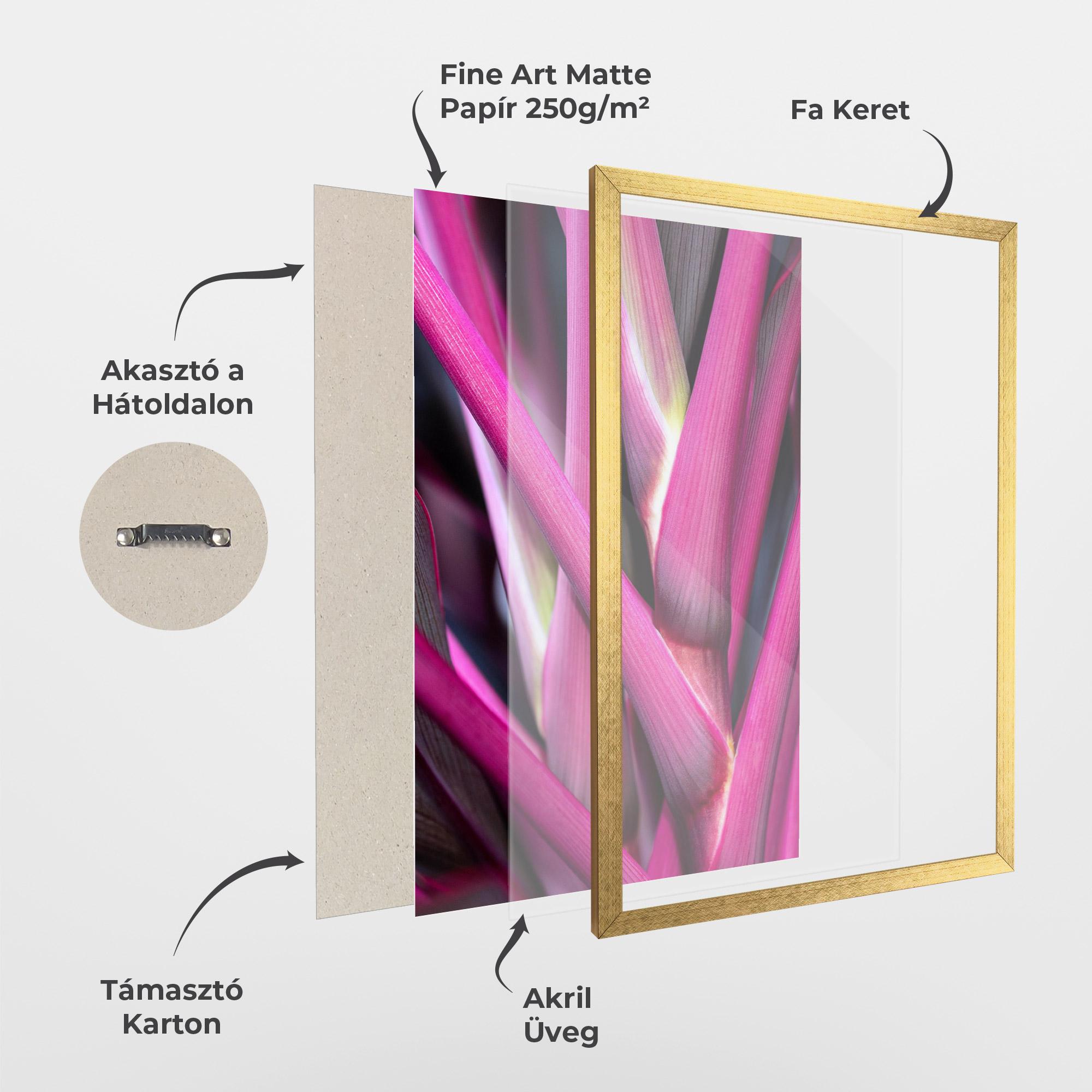 Keretezett Poszter Purple Exotic Plant mockup 1