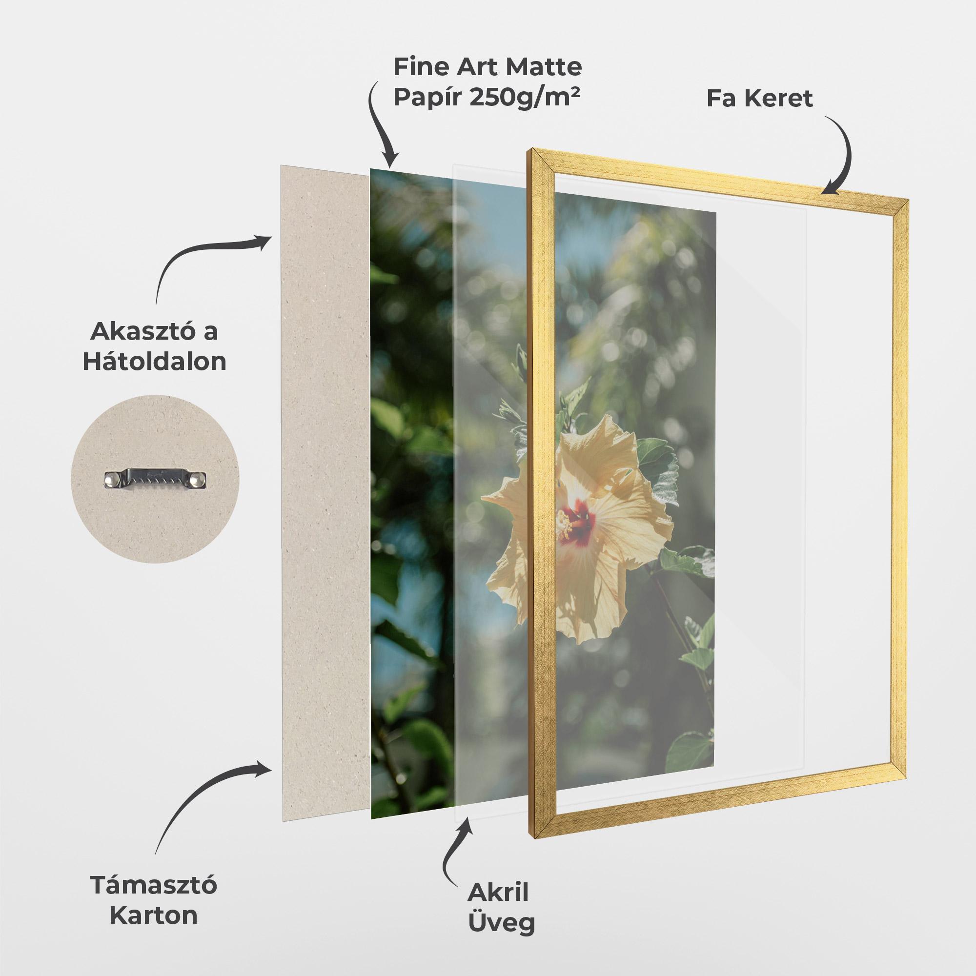 Keretezett Poszter Yellow Pretty Exotic mockup 1