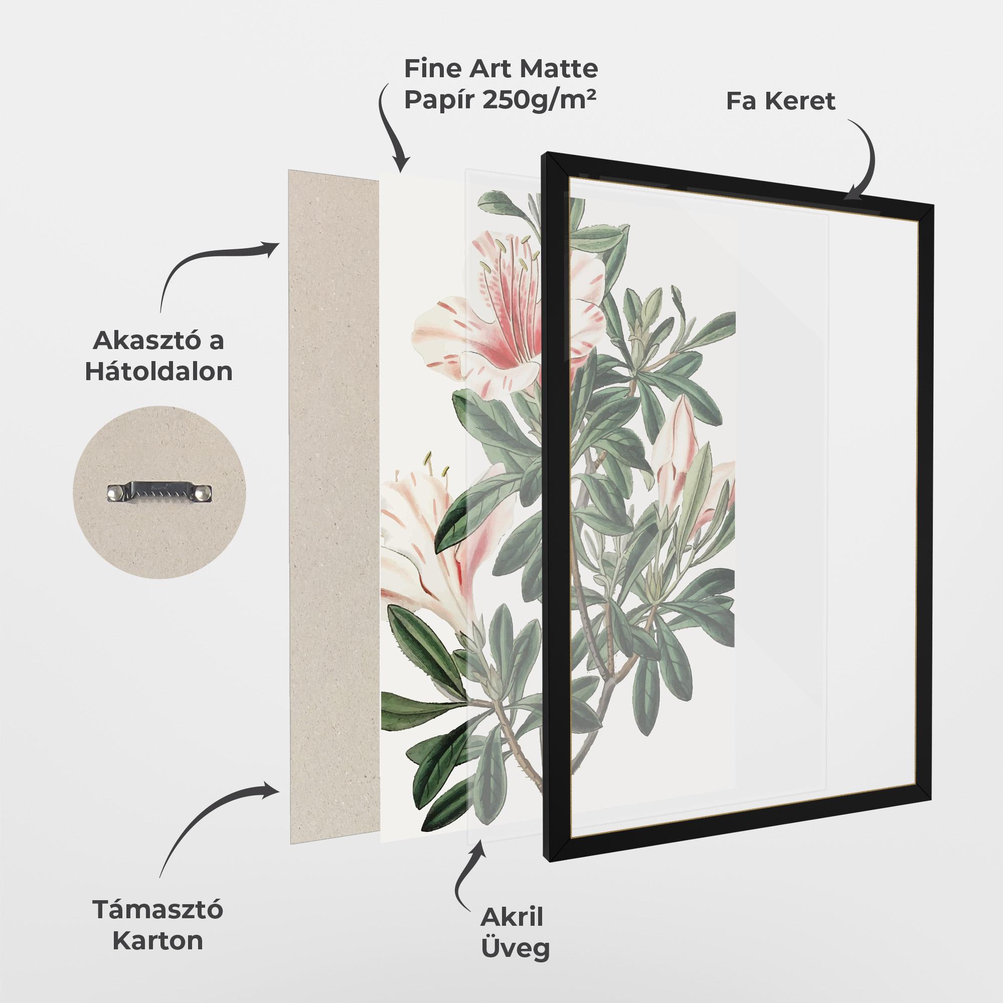 Keretezett Poszter Exotic White Red mockup 1