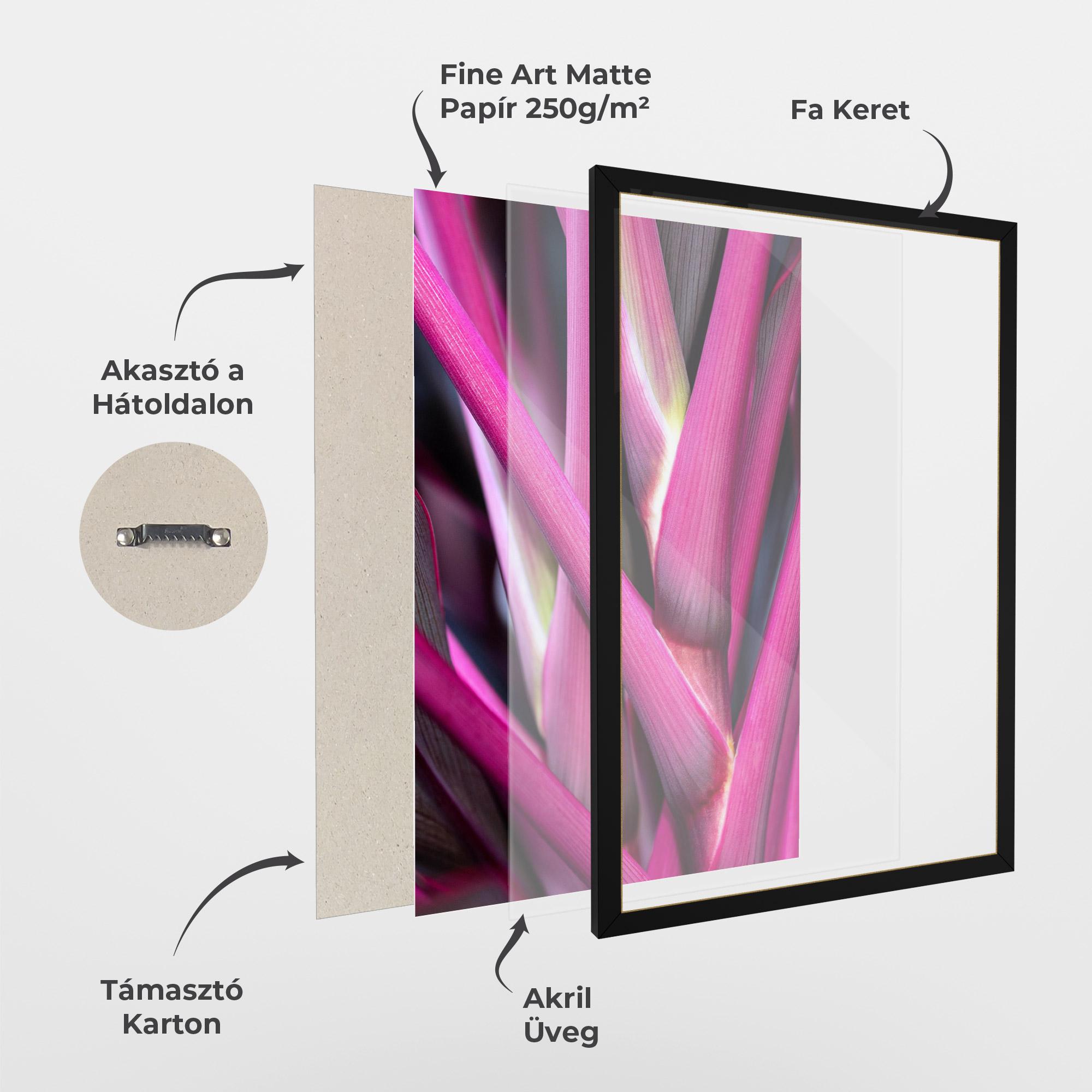 Keretezett Poszter Purple Exotic Plant mockup 1