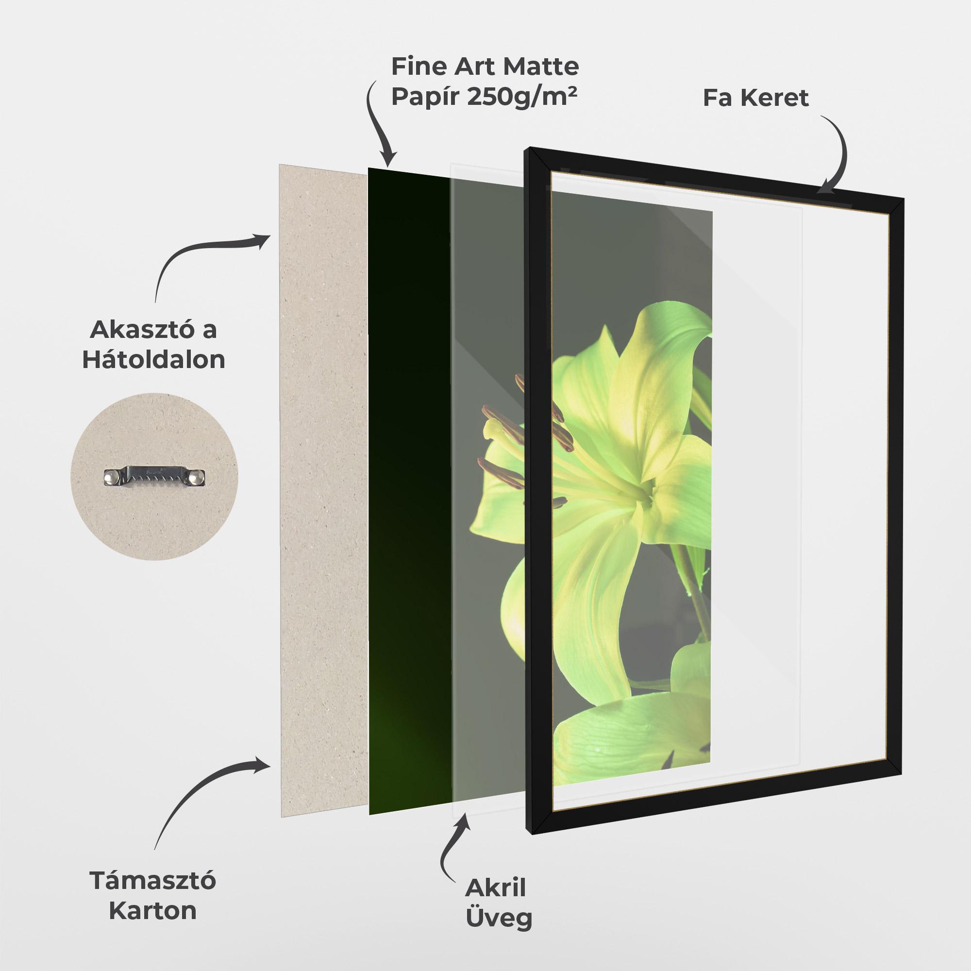 Keretezett Poszter Yellow Green Exotic mockup 1