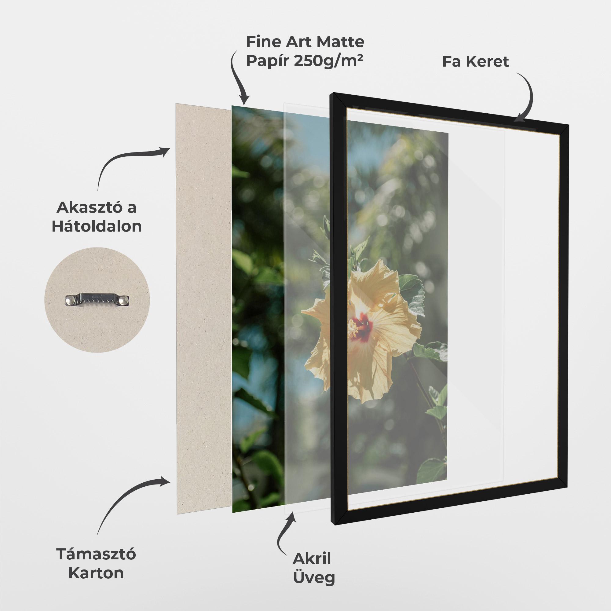 Keretezett Poszter Yellow Pretty Exotic mockup 1