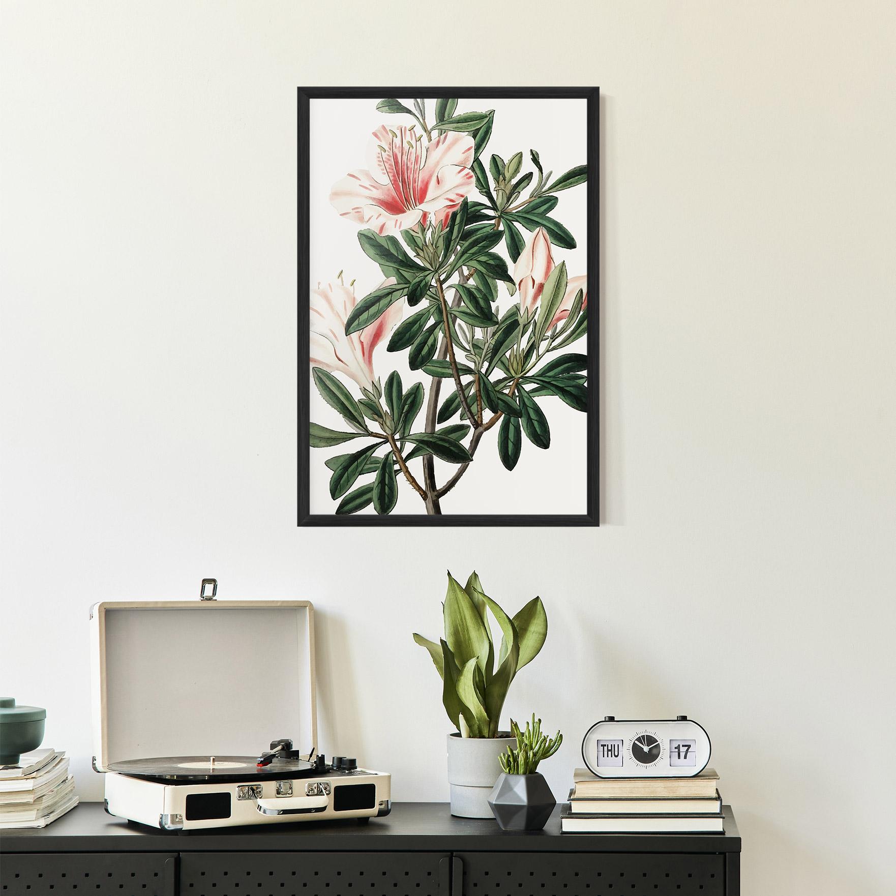 Keretezett Poszter Exotic White Red mockup 2