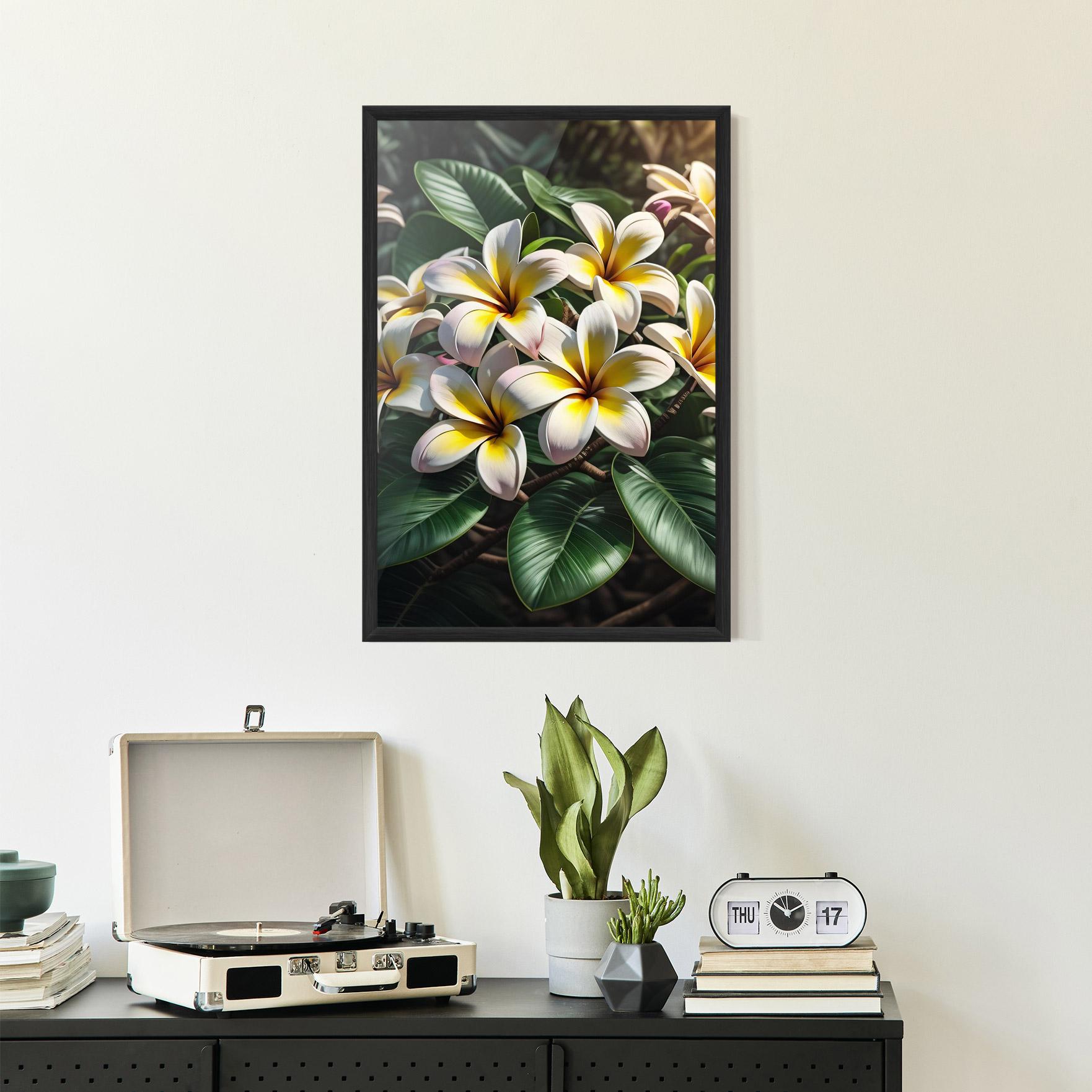 Keretezett Poszter Exotic White Yellow mockup 2