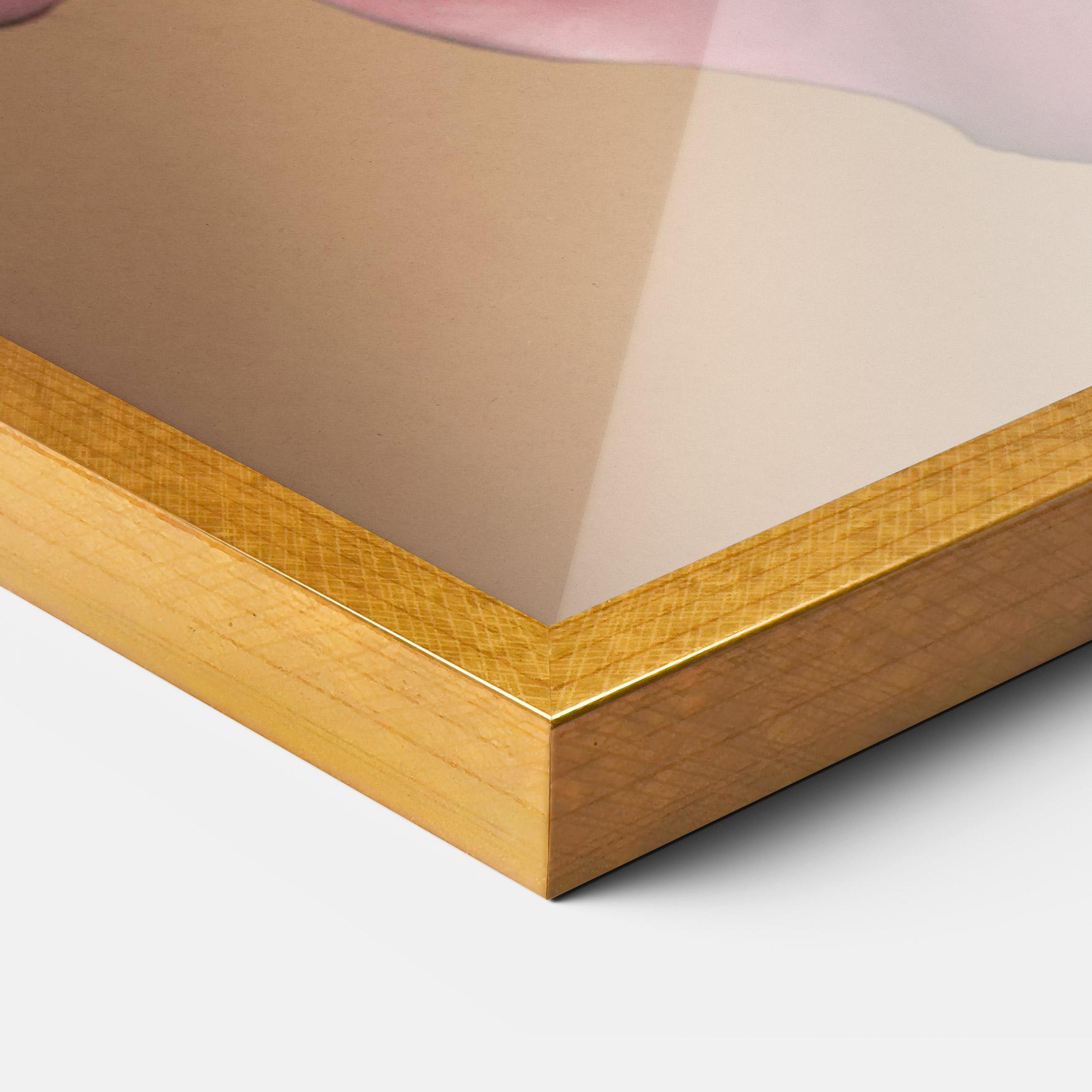 Keretezett Poszter Exotic Pink Leaf mockup 3