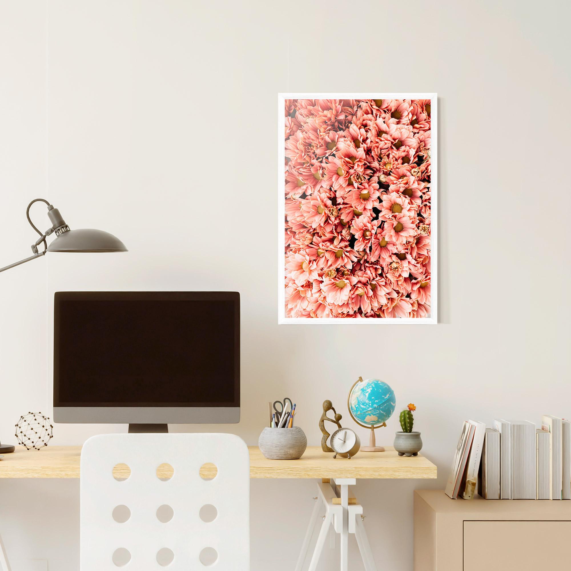 Keretezett Poszter Pink Flowers Bouquet mockup 6