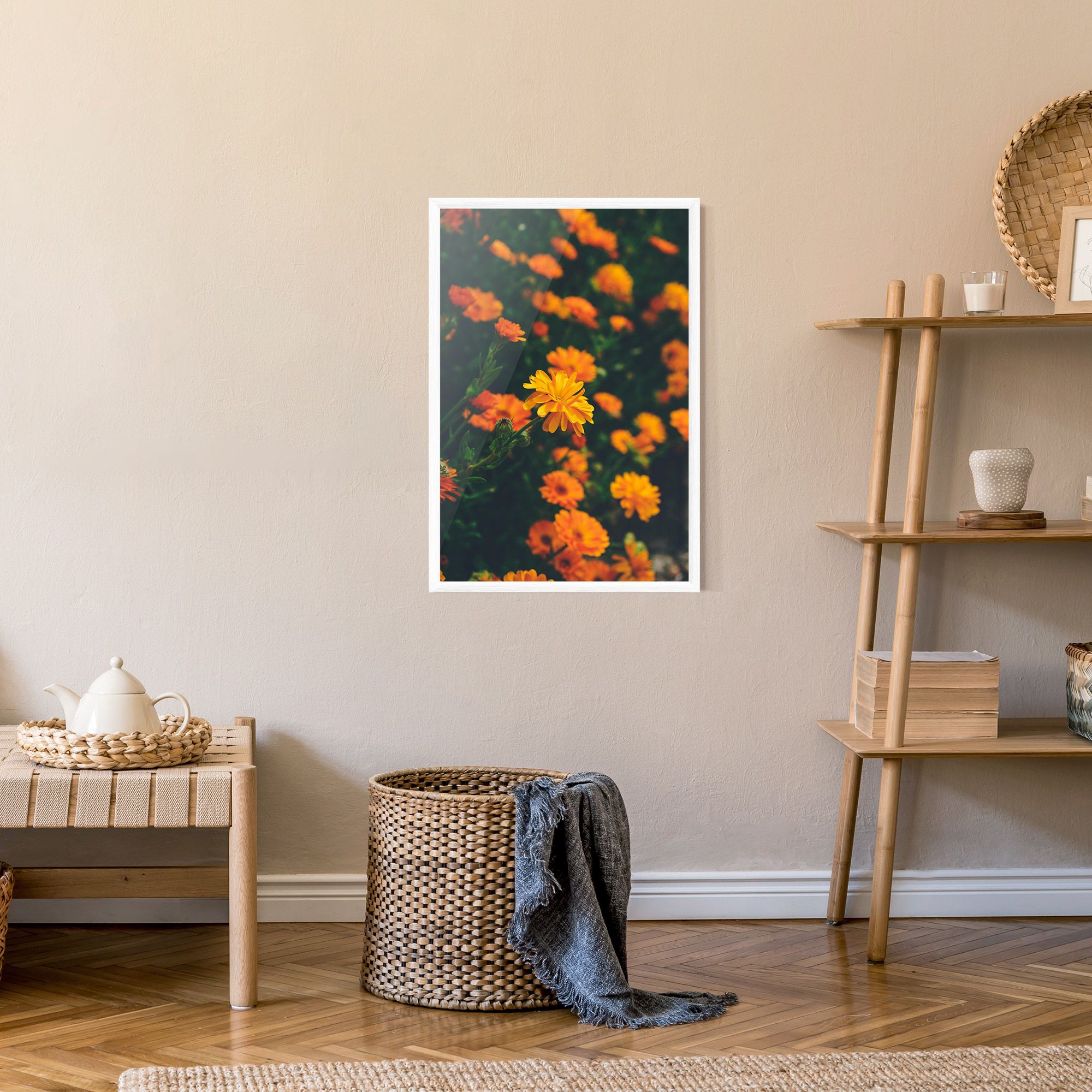 Garden Orange Flowers mockup 9
