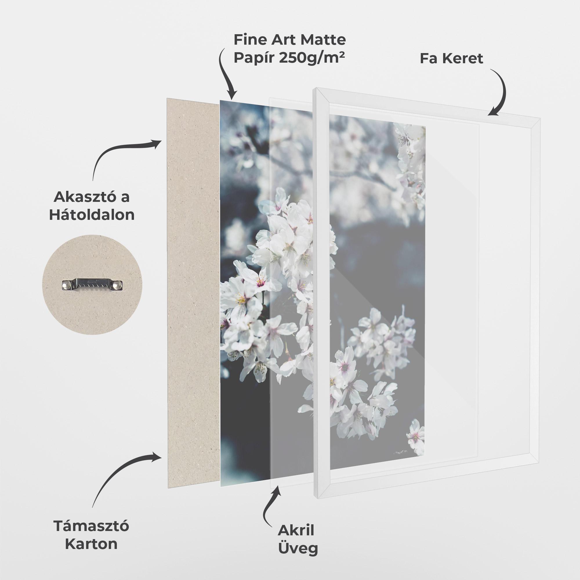 Keretezett Poszter White Tree mockup 1