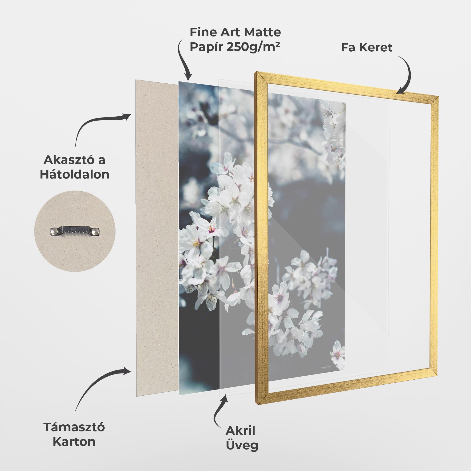 Keretezett Poszter White Tree mockup 1