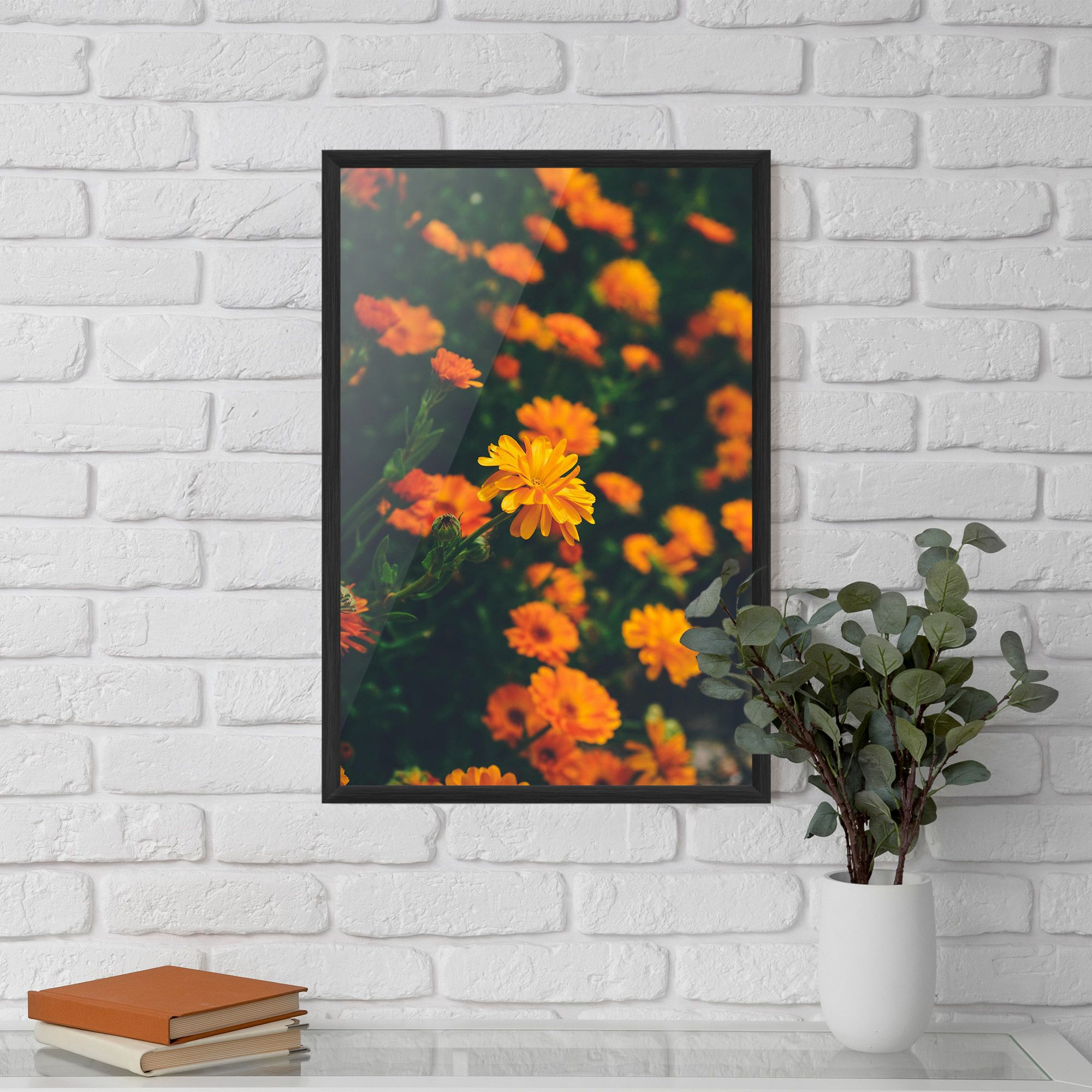Garden Orange Flowers mockup 5