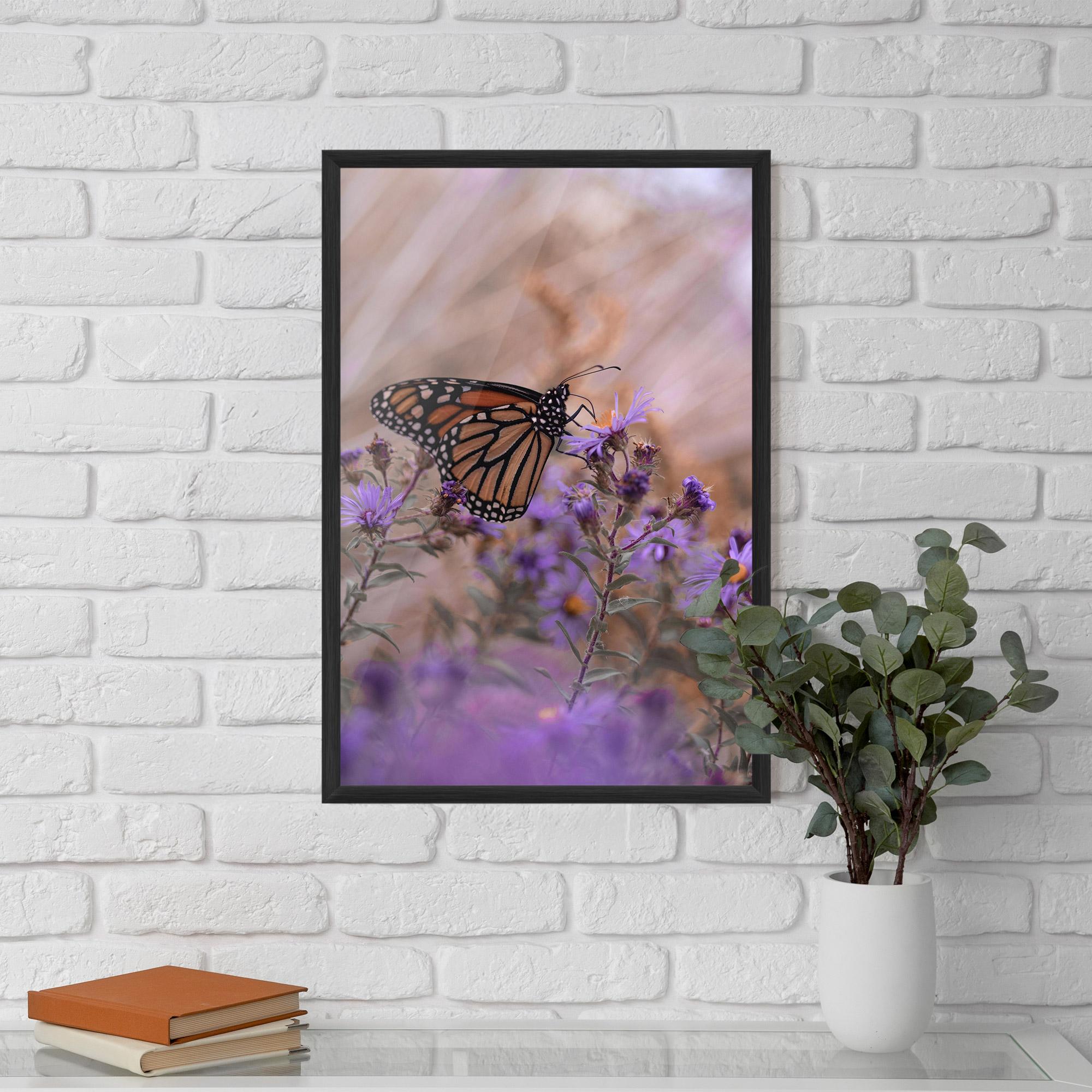 Keretezett Poszter Wild Plant Butterfly mockup 5