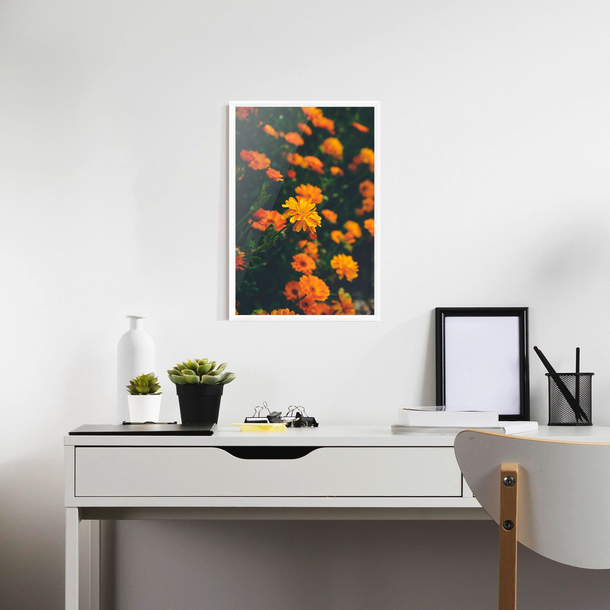 Garden Orange Flowers mockup 7