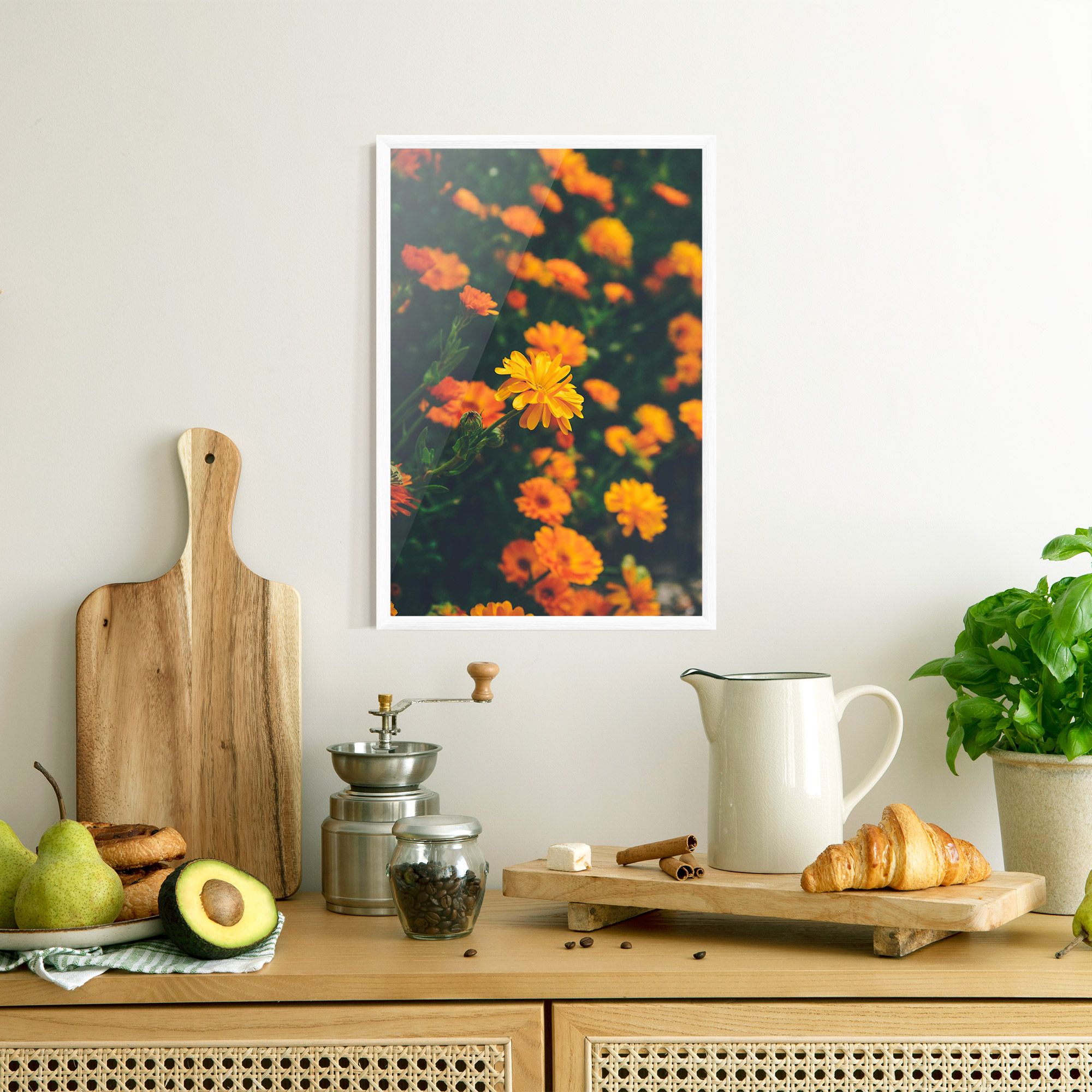 Garden Orange Flowers mockup 8