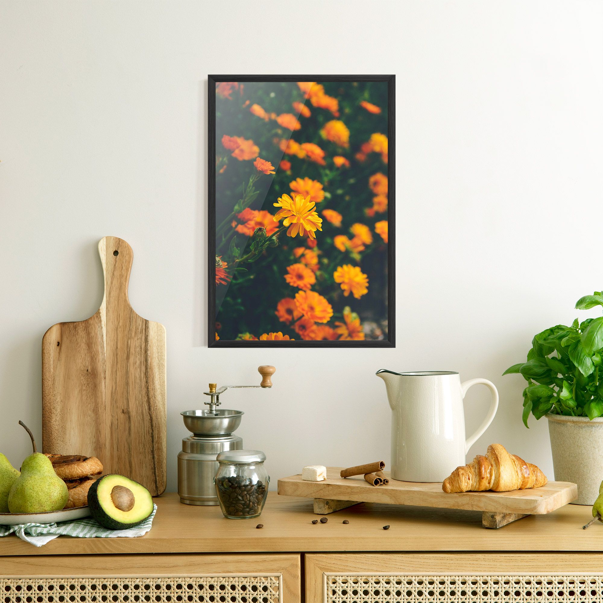 Garden Orange Flowers mockup 8