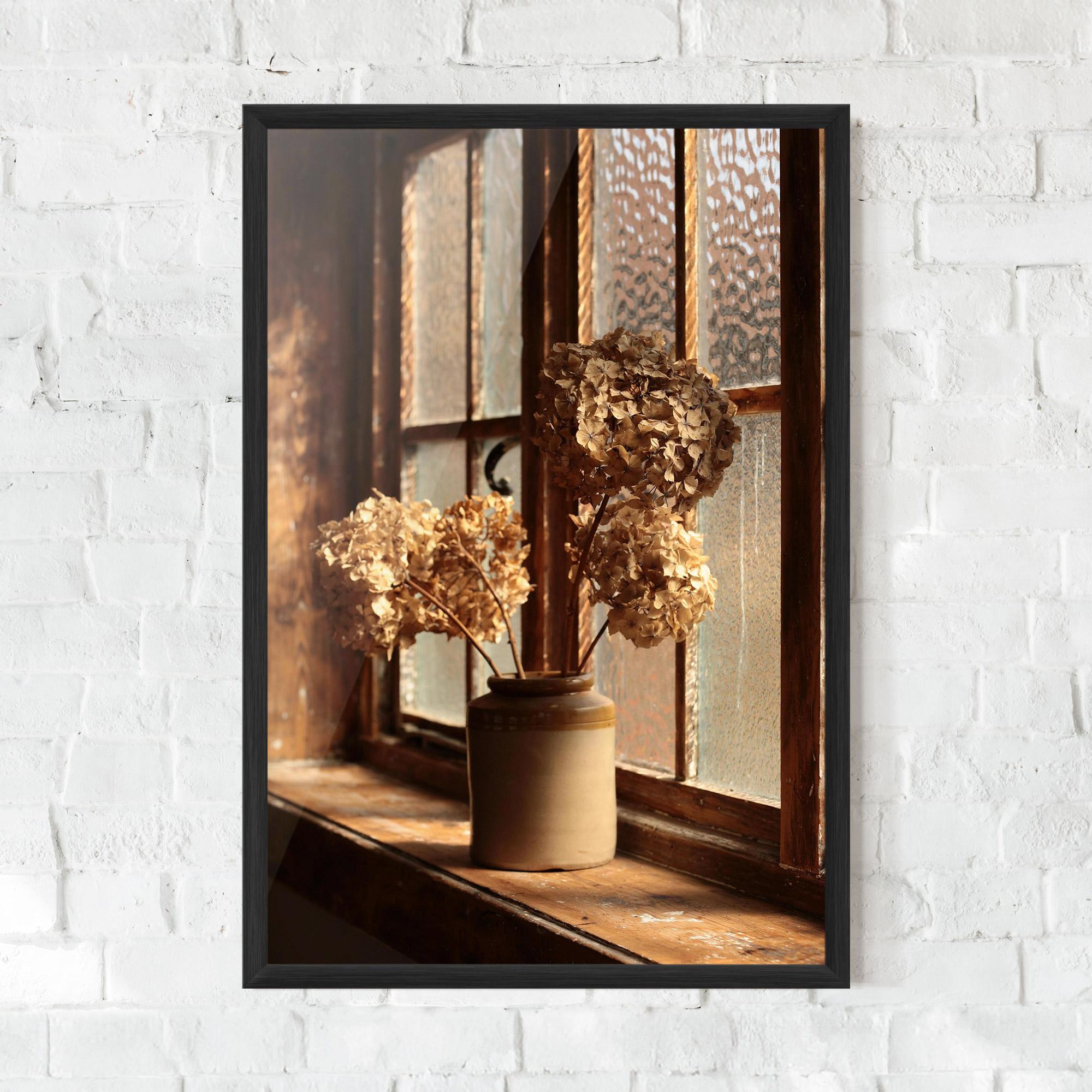 Keretezett Poszter Vintage Vase Flowers mockup 0