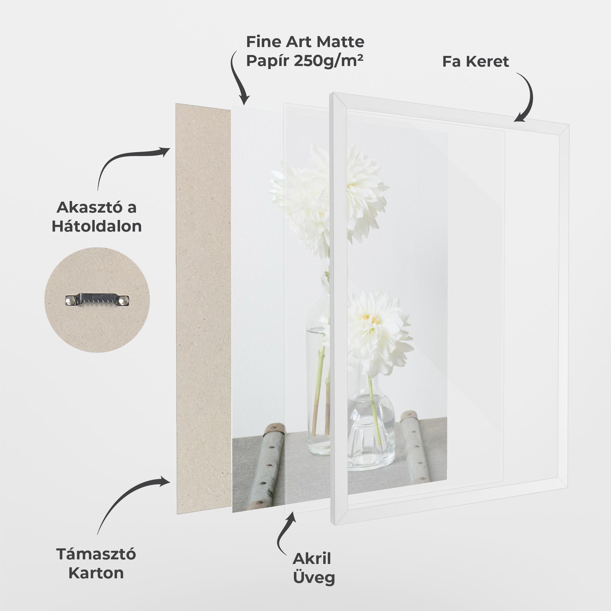 Keretezett Poszter Big Flower Vase mockup 1