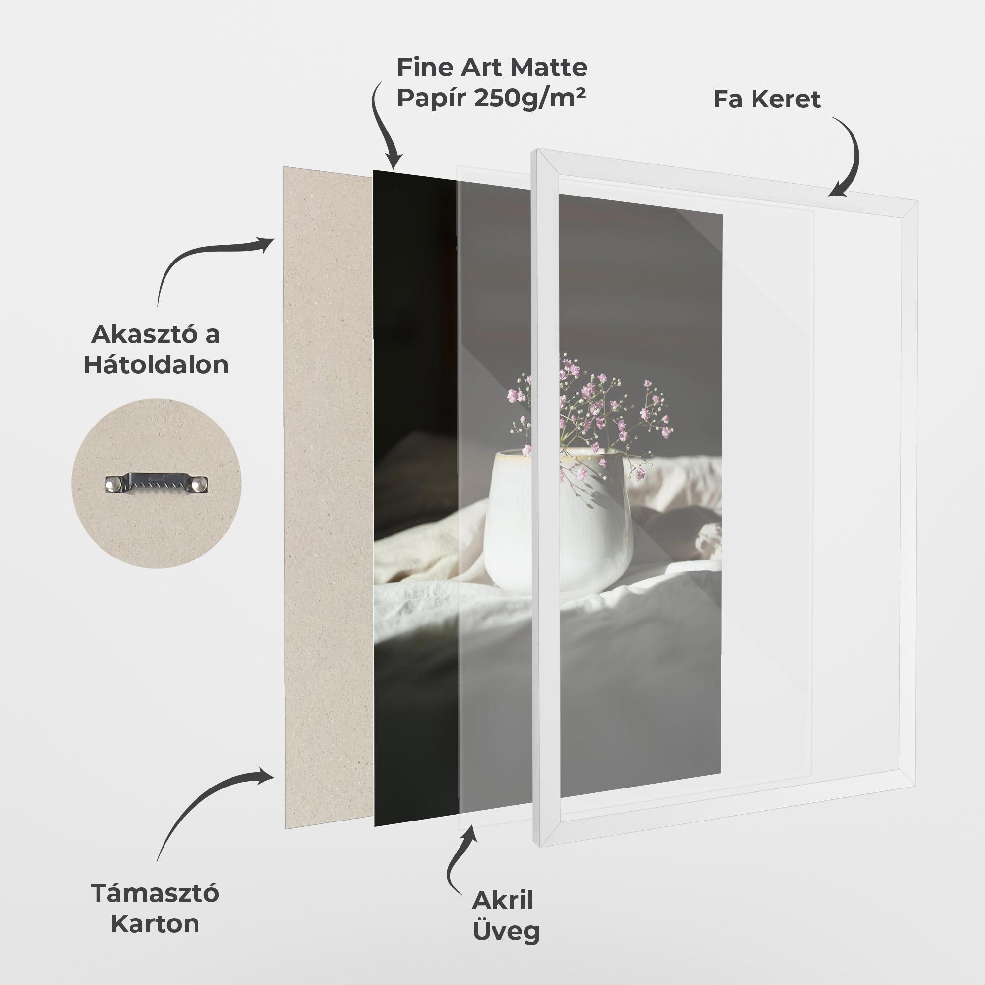 Keretezett Poszter Tiny Purple Pant Vase mockup 1