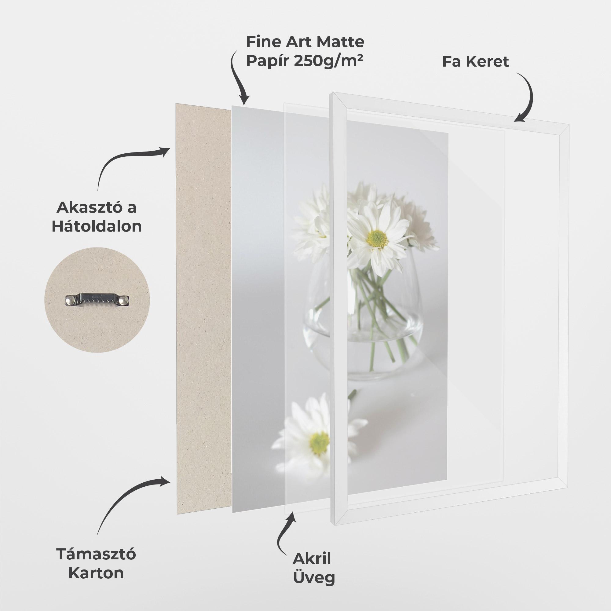 Keretezett Poszter Transparent Vase mockup 1
