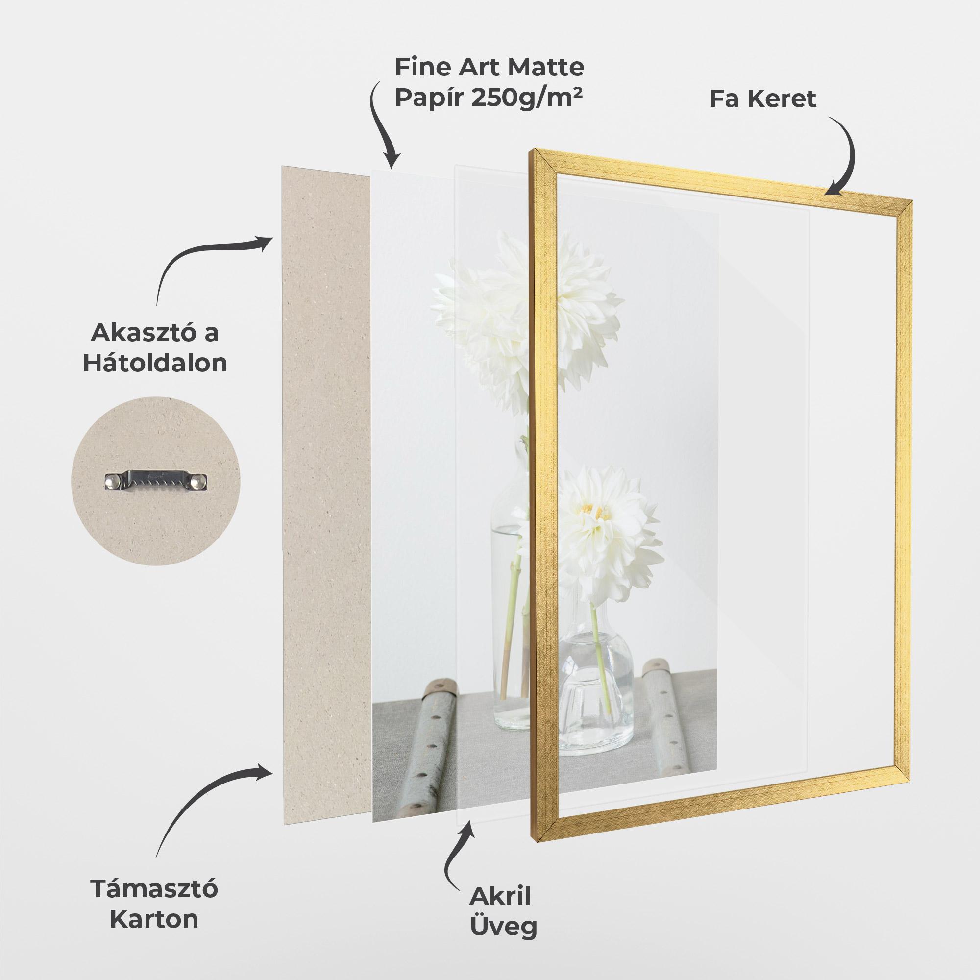 Keretezett Poszter Big Flower Vase mockup 1