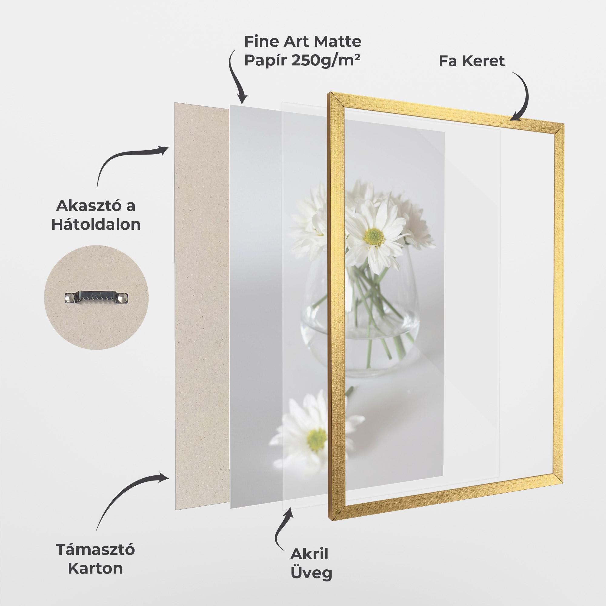 Keretezett Poszter Transparent Vase mockup 1