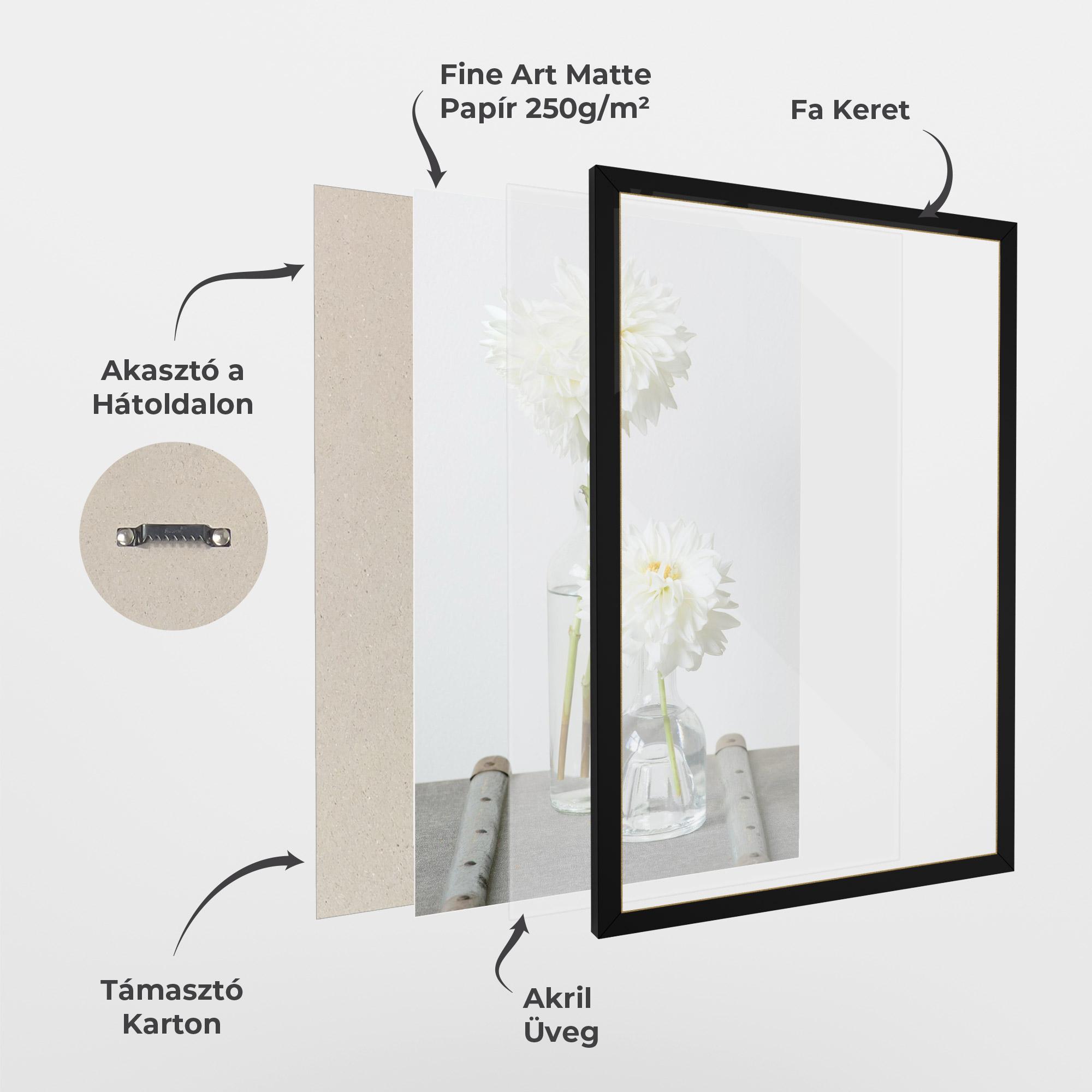 Keretezett Poszter Big Flower Vase mockup 1