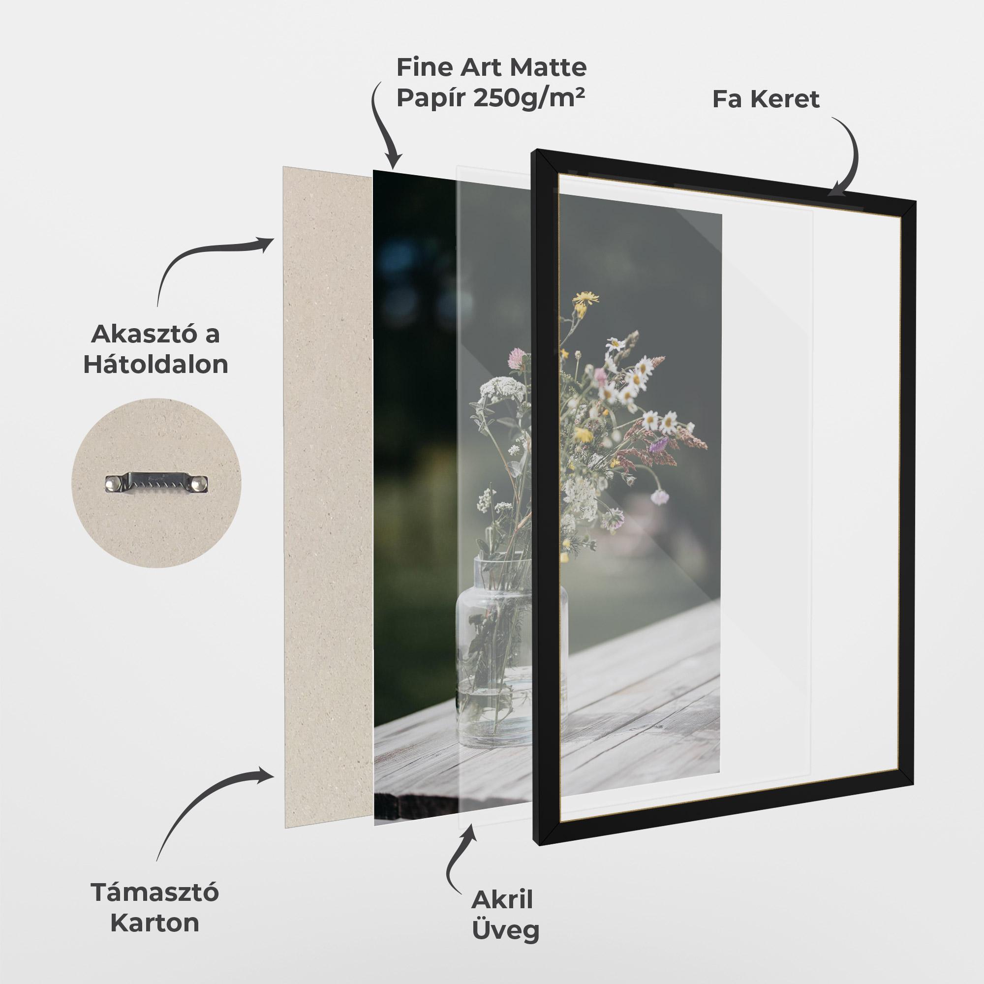 Keretezett Poszter Nature Vase Flower mockup 1