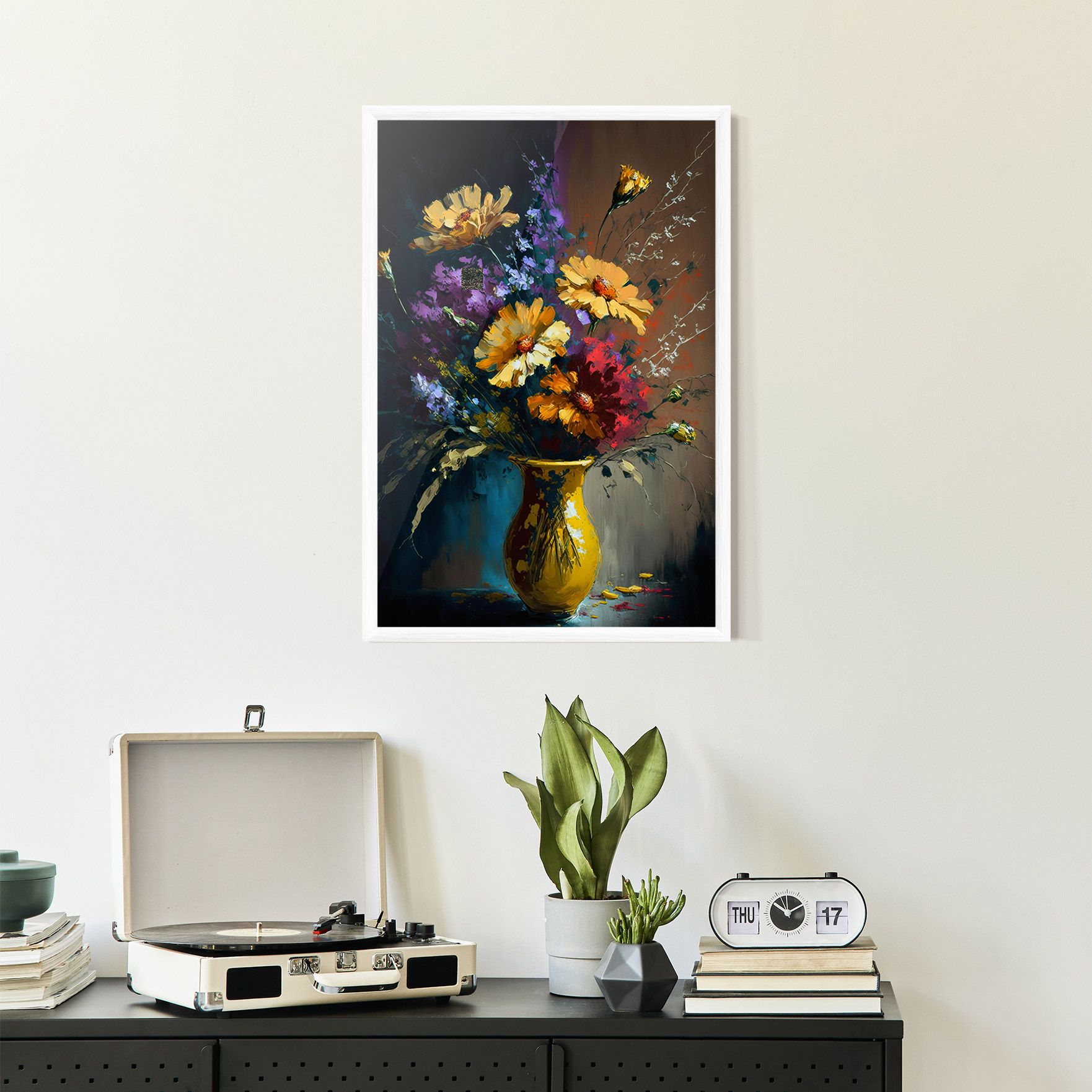 Yellow Art Vase mockup 2