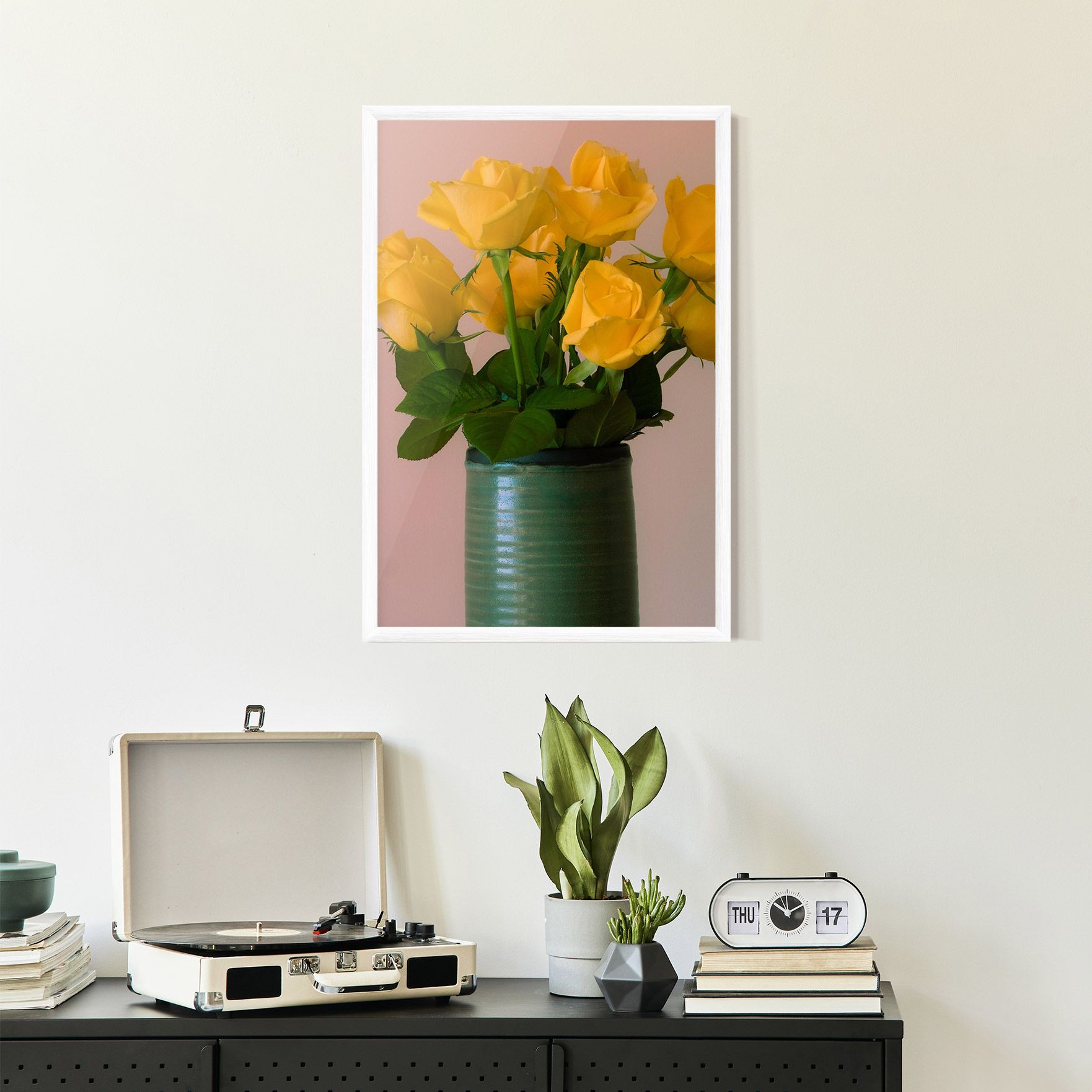 Yellow Roses Vase mockup 2