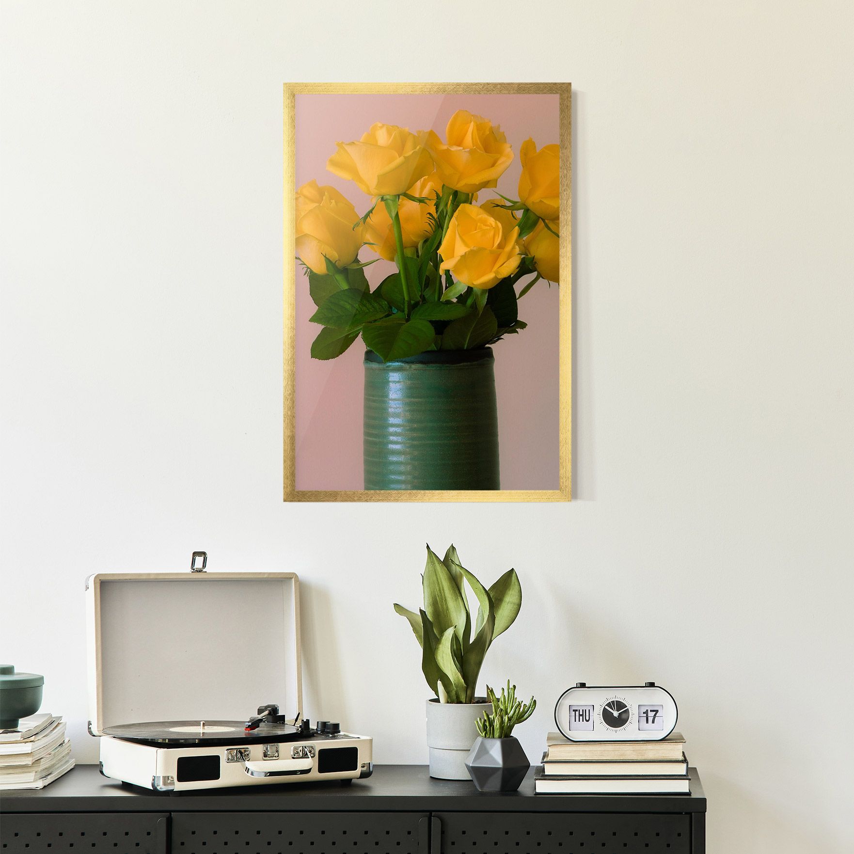 Yellow Roses Vase mockup 2