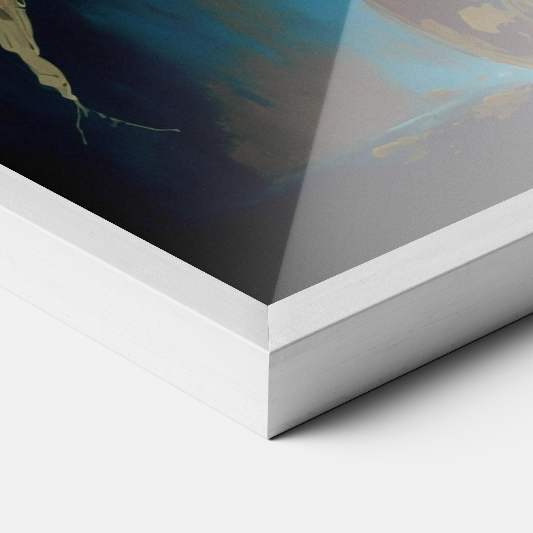 Keretezett Poszter Yellow Art Vase mockup 3