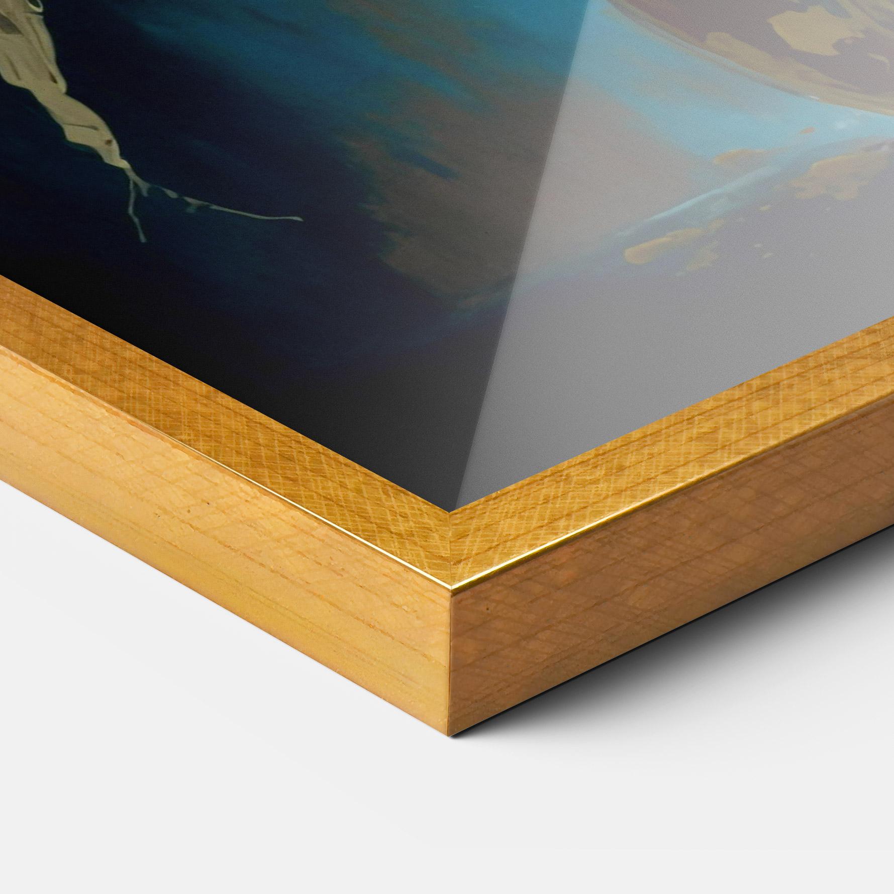 Keretezett Poszter Yellow Art Vase mockup 3