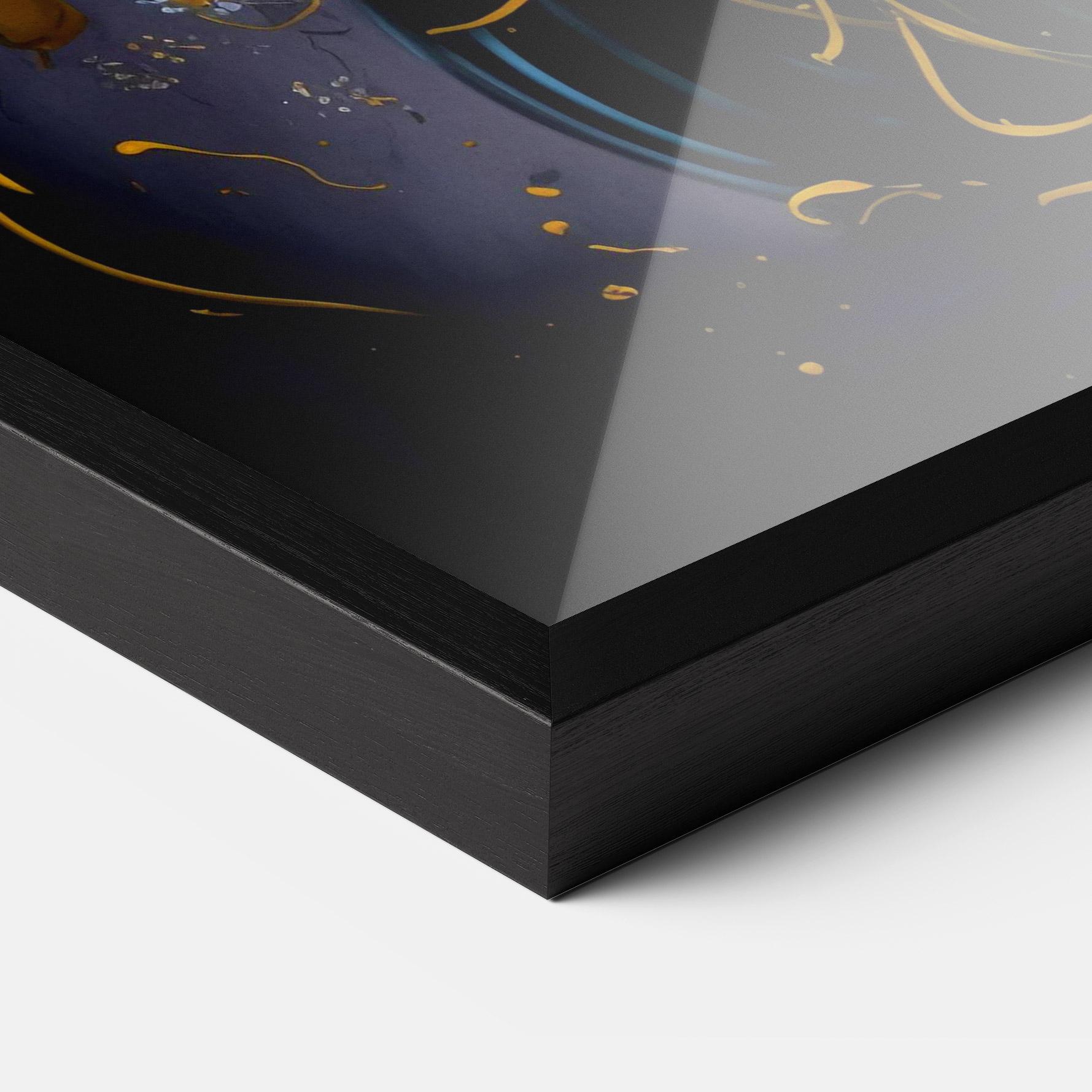 Keretezett Poszter Yellow Flower Art Vase mockup 3