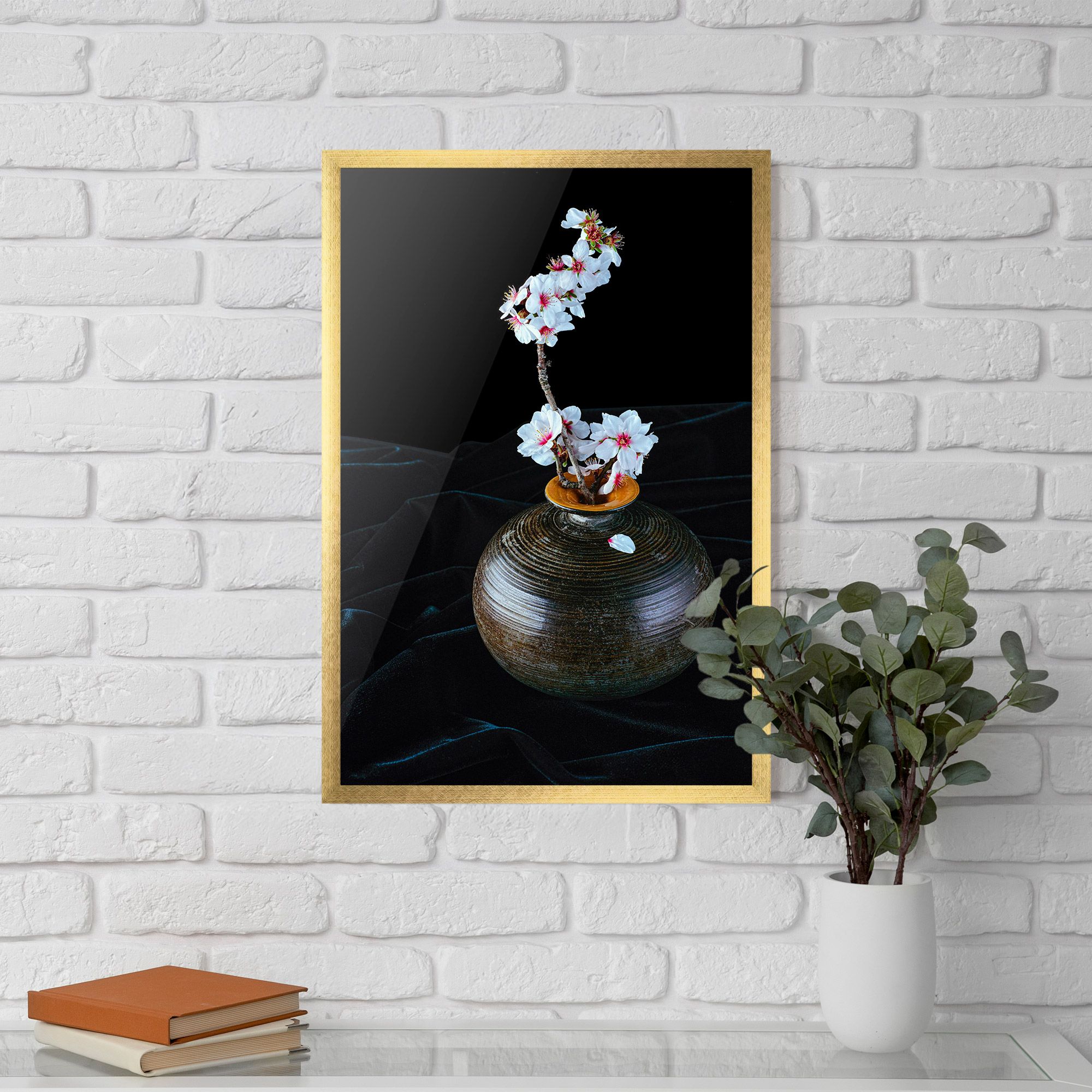 Brown Vase Flowers mockup 5