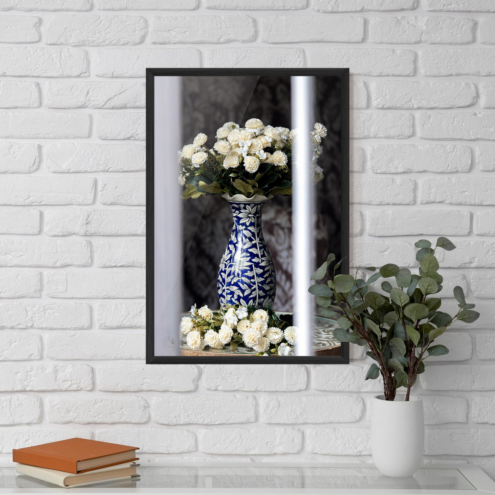 Blue Patern Vase mockup 5