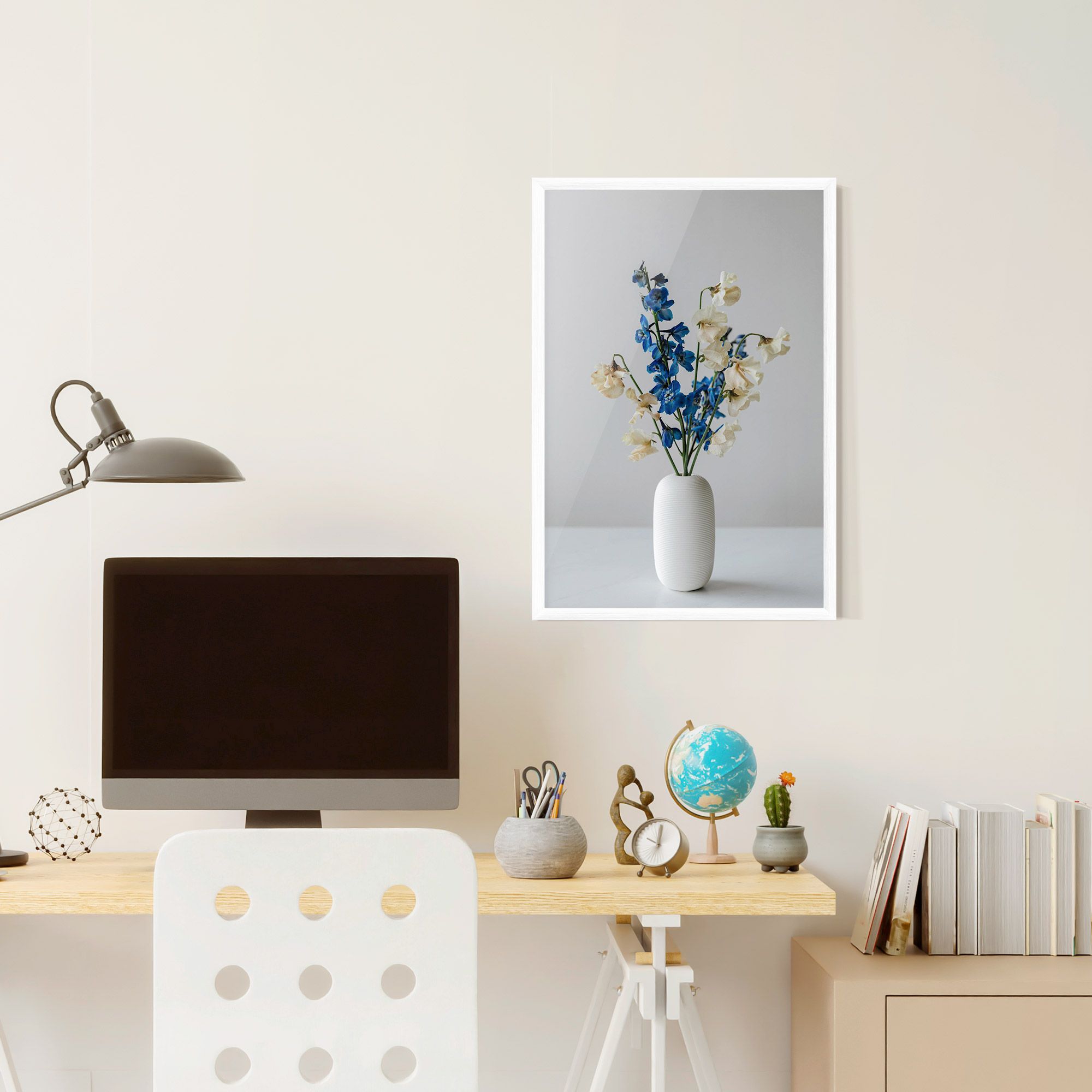 Blue White Vase mockup 6