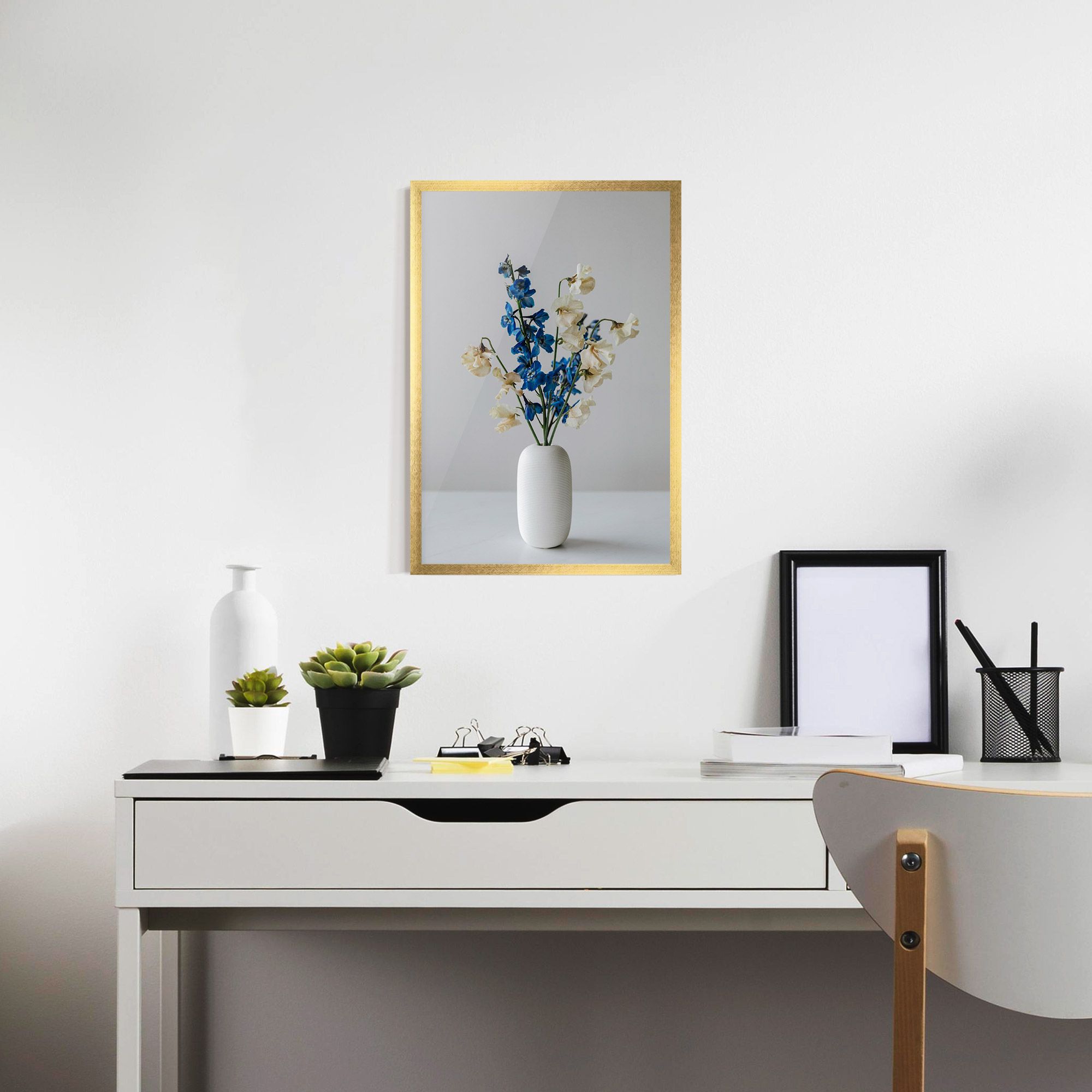 Blue White Vase mockup 7