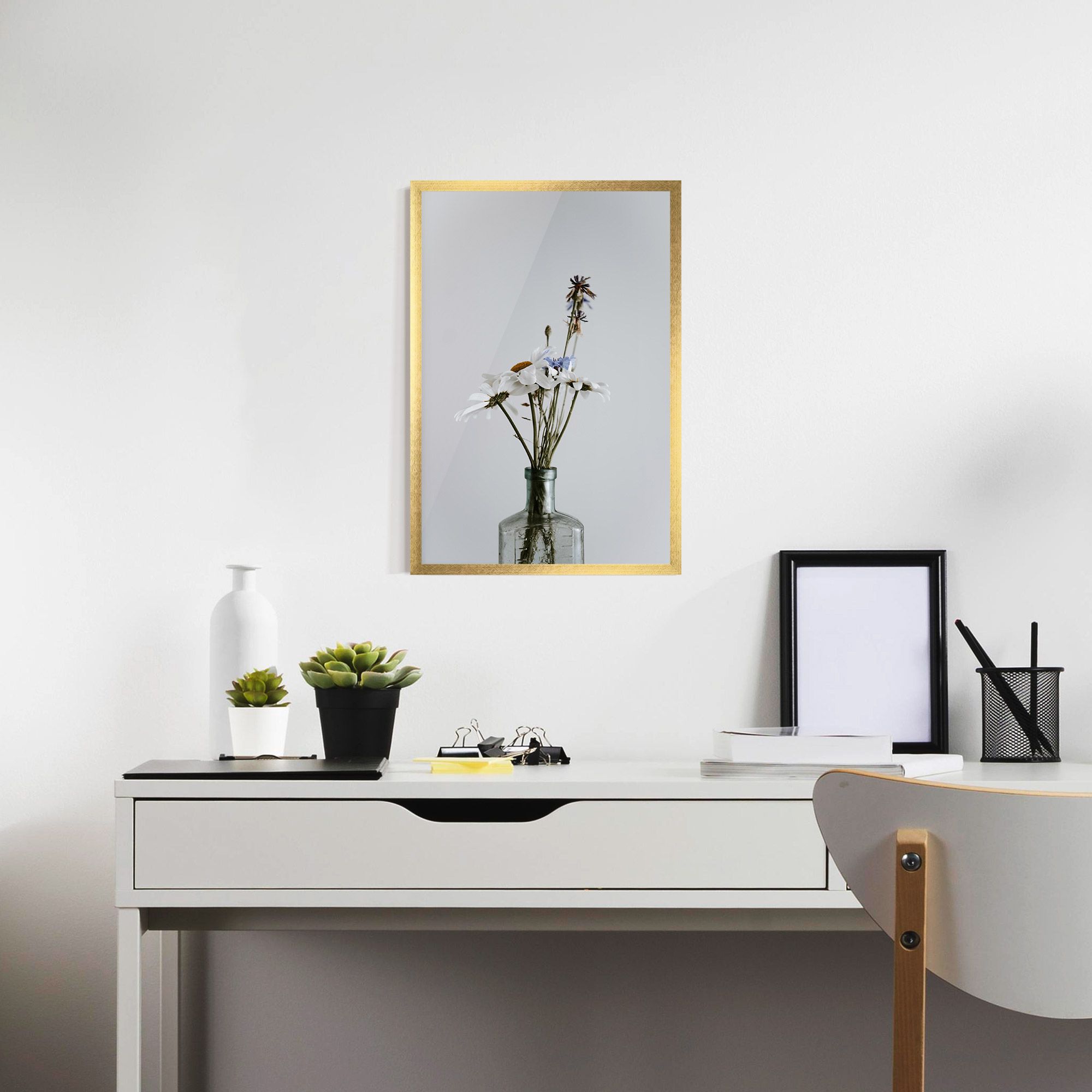 White Flower Vase mockup 7