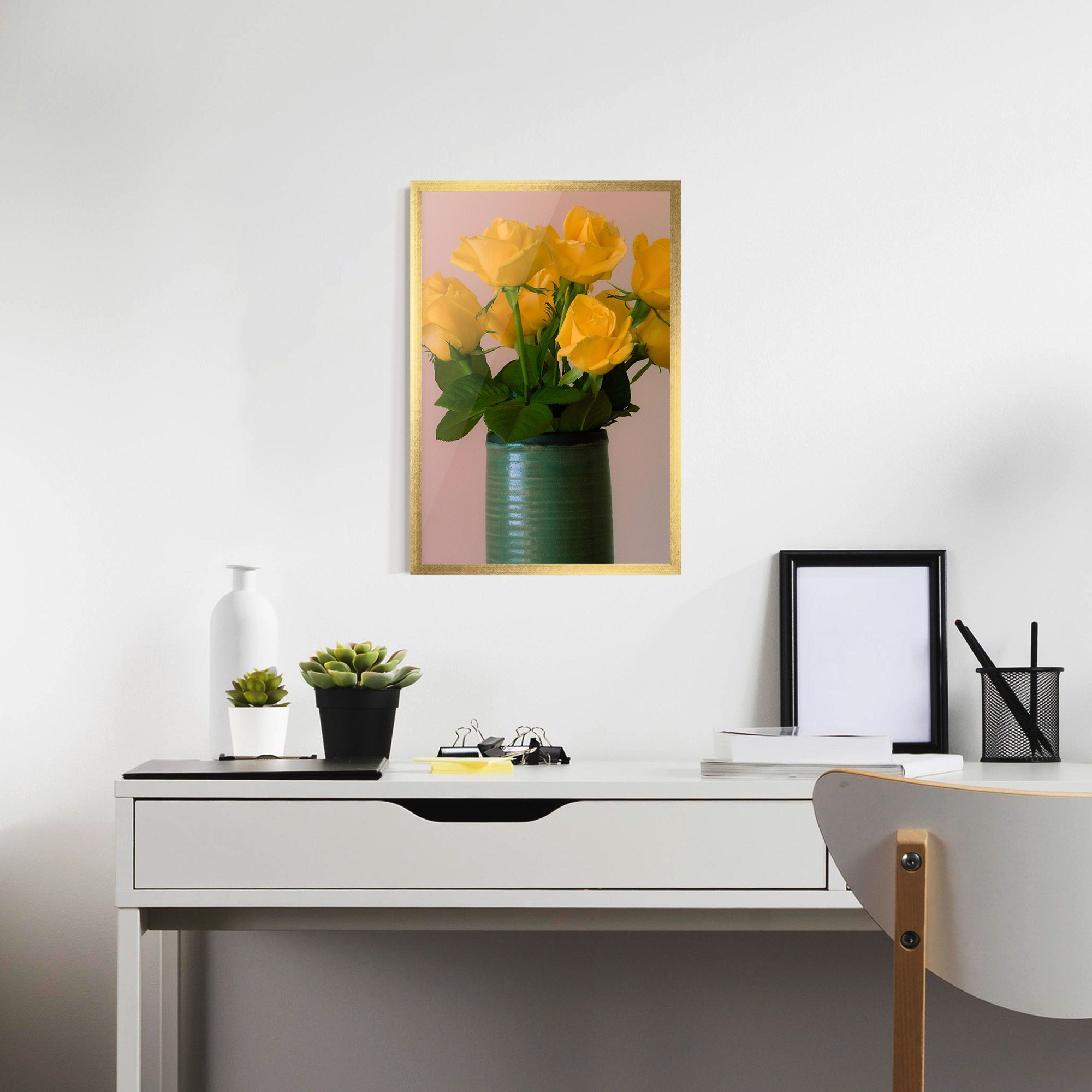 Yellow Roses Vase mockup 7