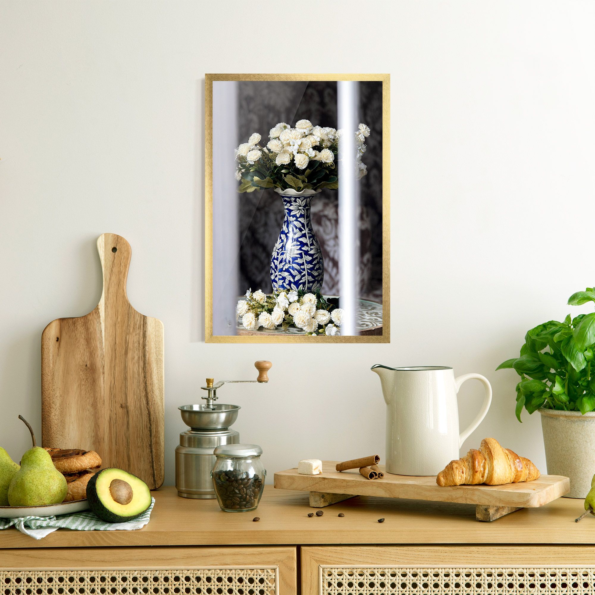 Blue Patern Vase mockup 8