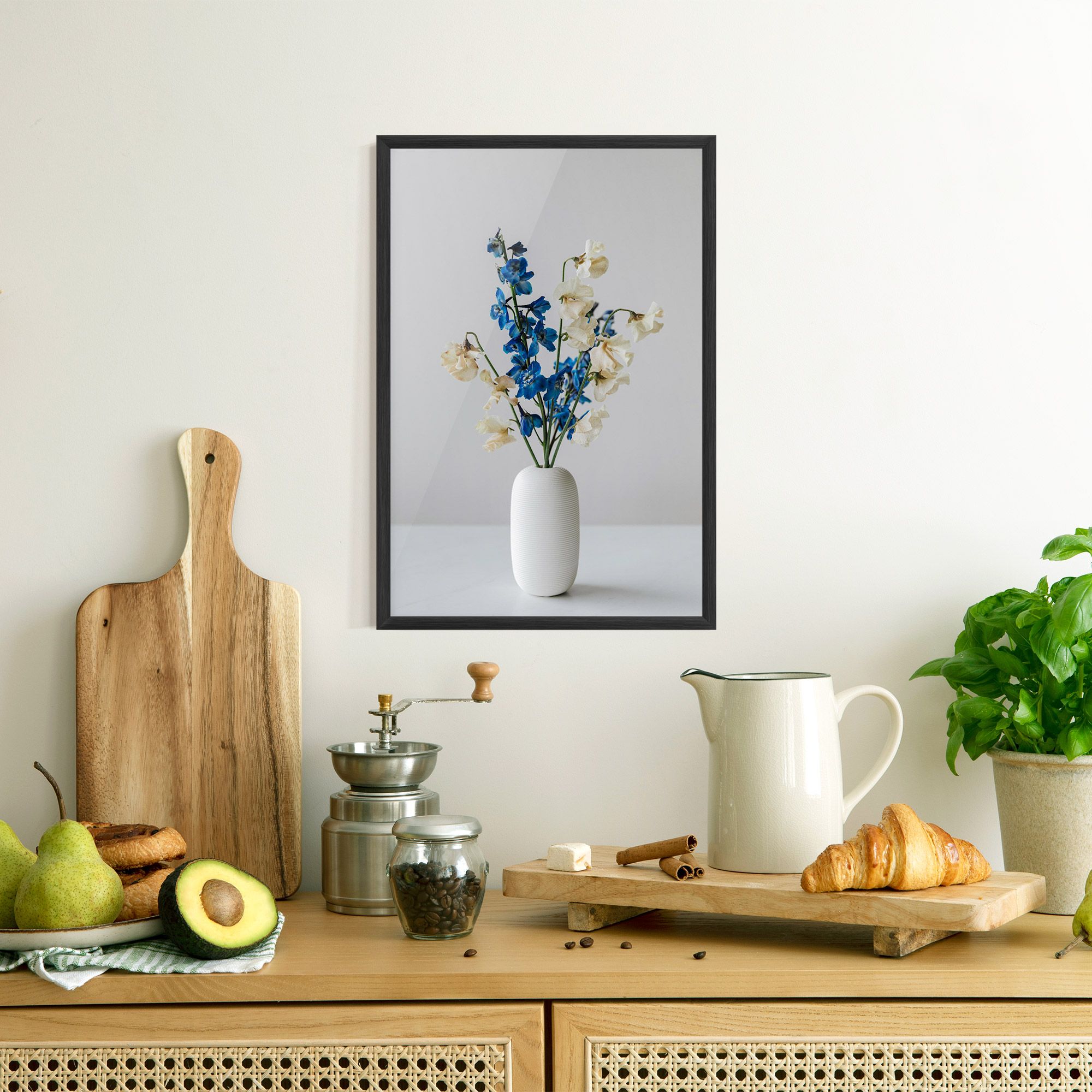 Blue White Vase mockup 8