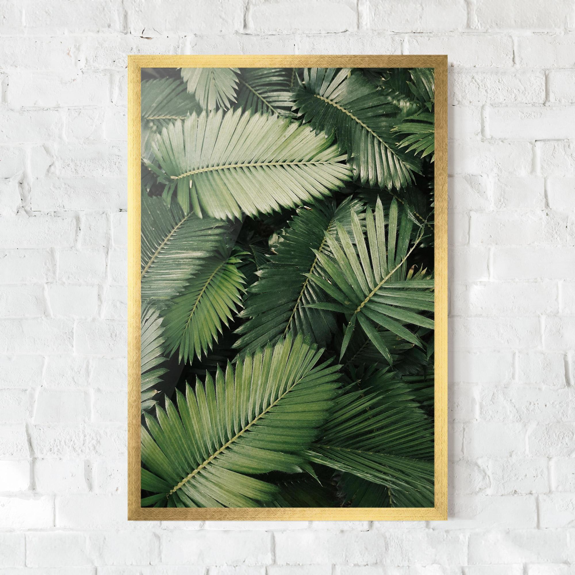 Keretezett Poszter Green Leaves mockup 0